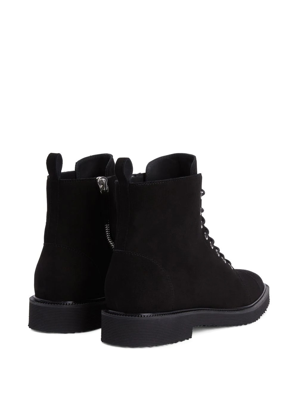 lace-up suede ankle boots - 3