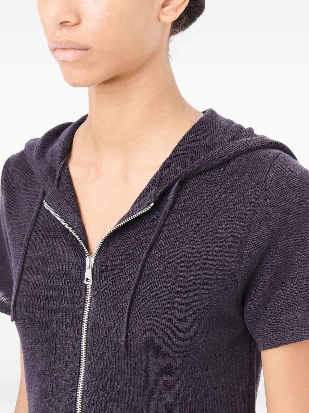 hooded zip-up top - 5