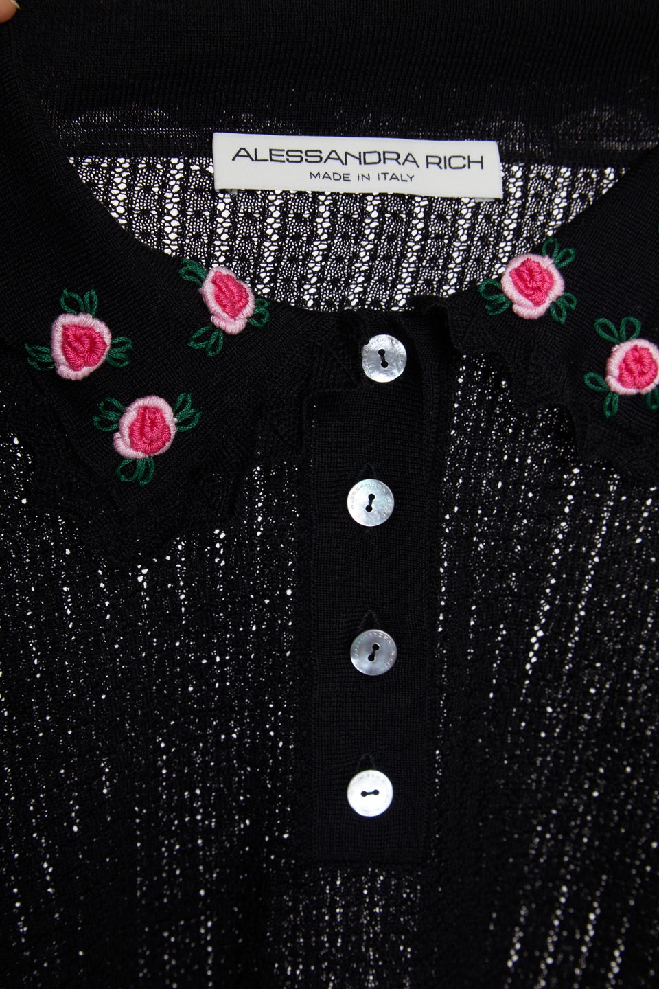 WOOL LACE KNIT JUMPER WITH EMBROIDERY - 3