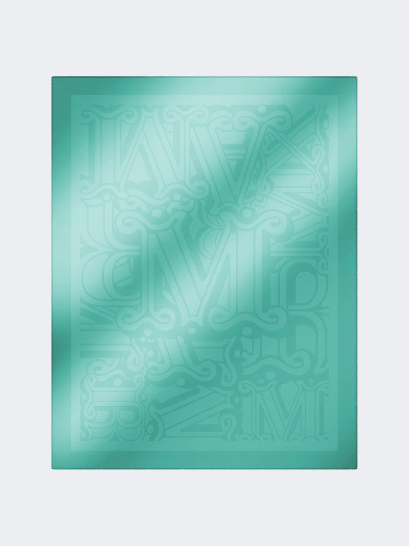 EREMI Cotton, modal and cashmere jacquard shawl - PASTEL GREEN 1