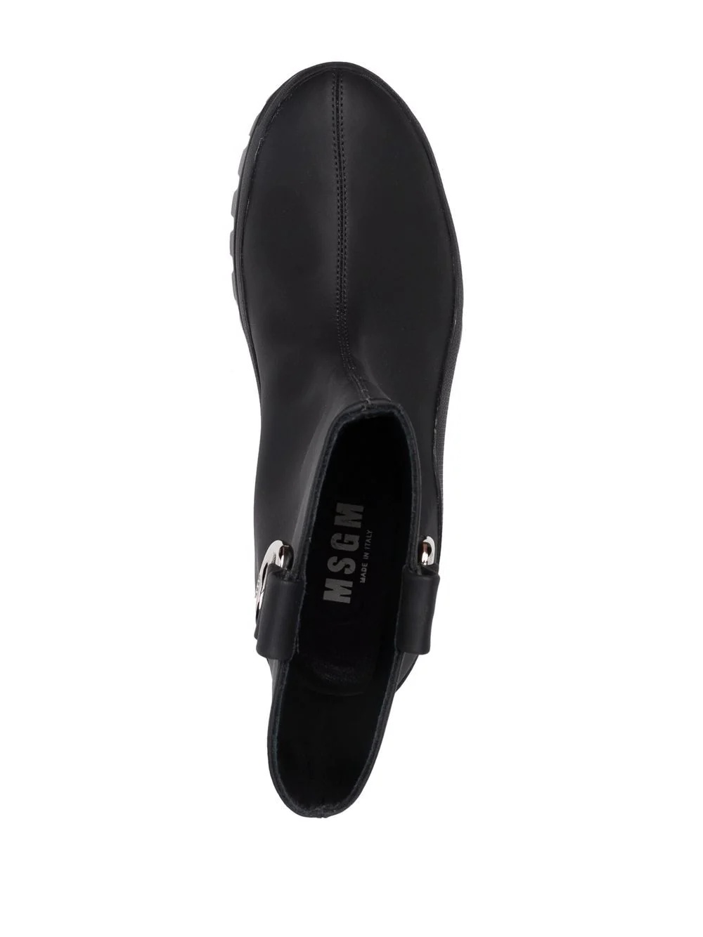 round-toe ankle leather boot - 4