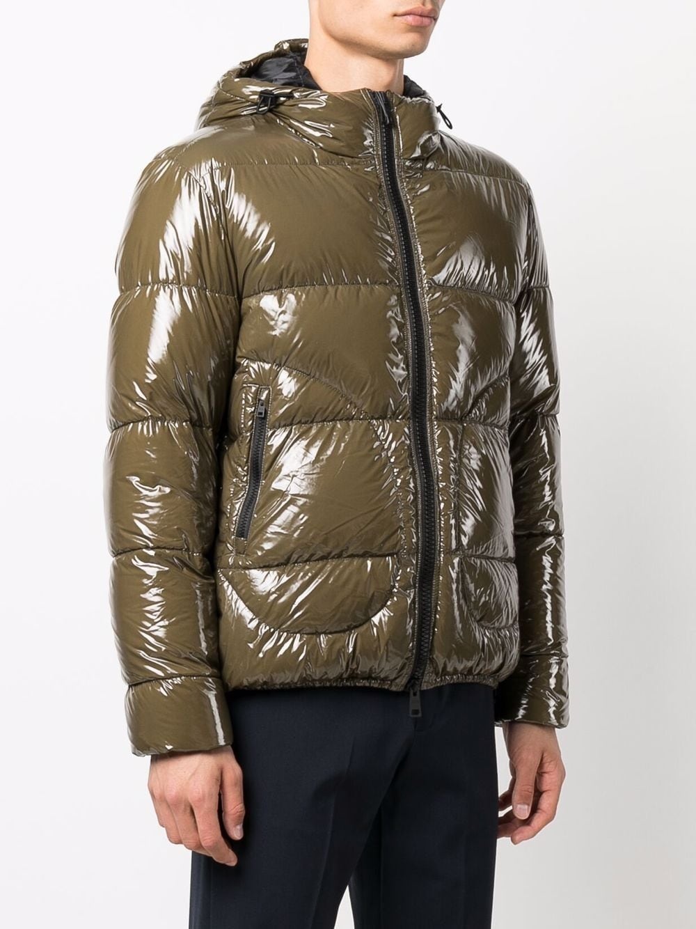 glossy puffer down jacket - 3