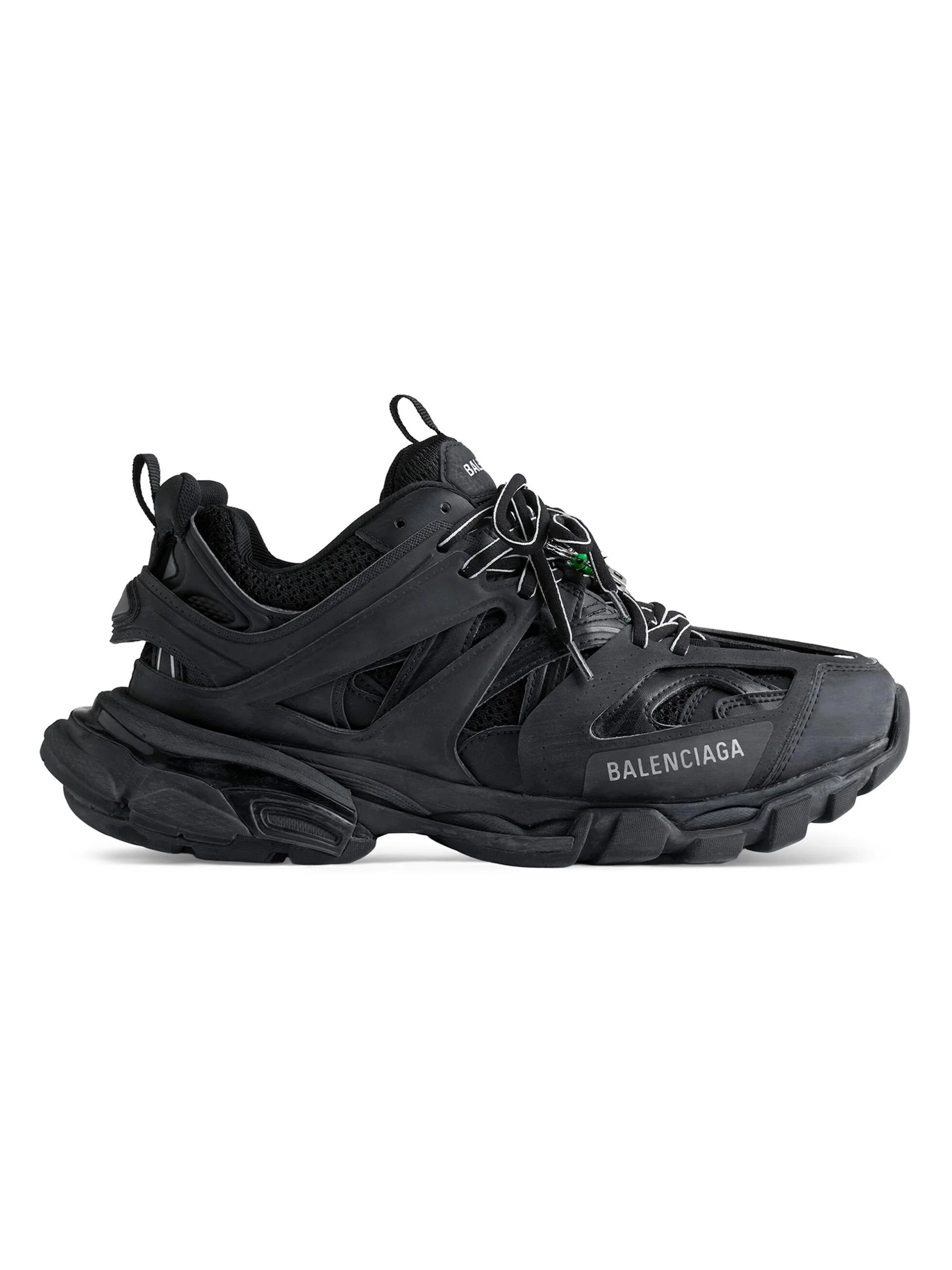 Men's Track Sneakers with Charms - Black - 1