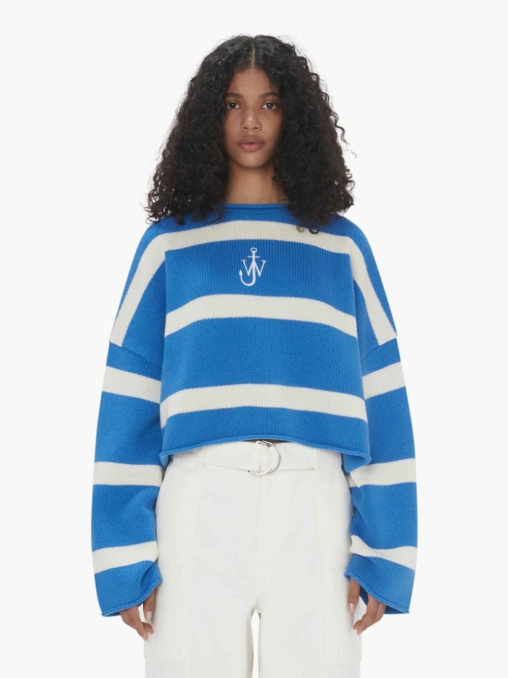 CROPPED JUMPER WITH ANCHOR LOGO EMBROIDERY - 2