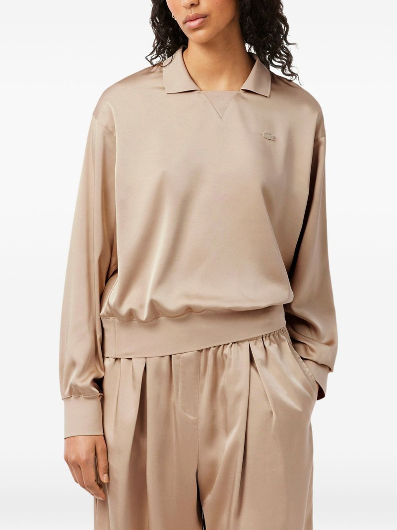 relaxed-fit satin polo top 3