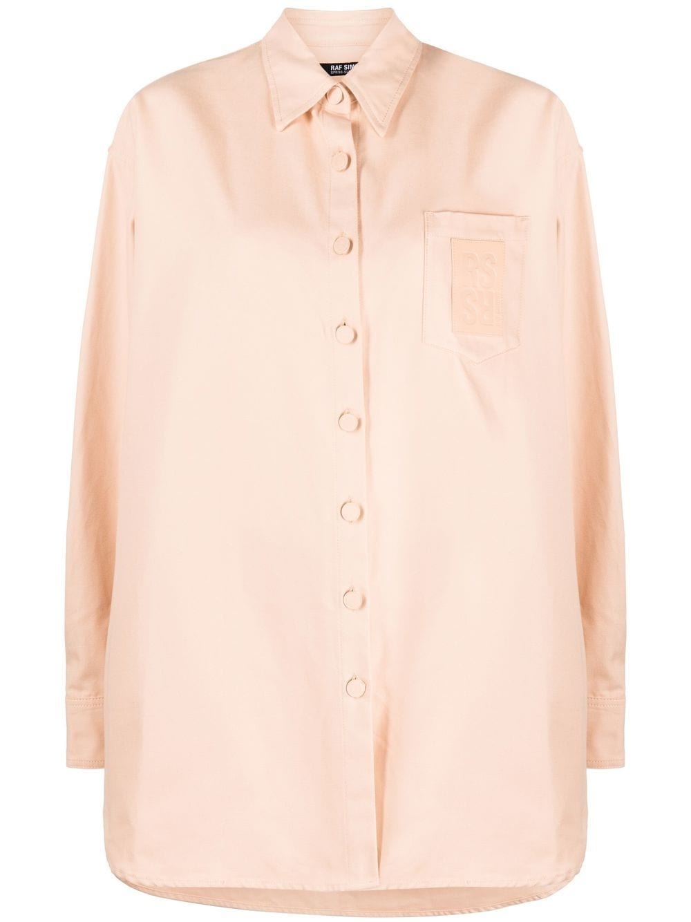 logo-patch oversized shirt - 1