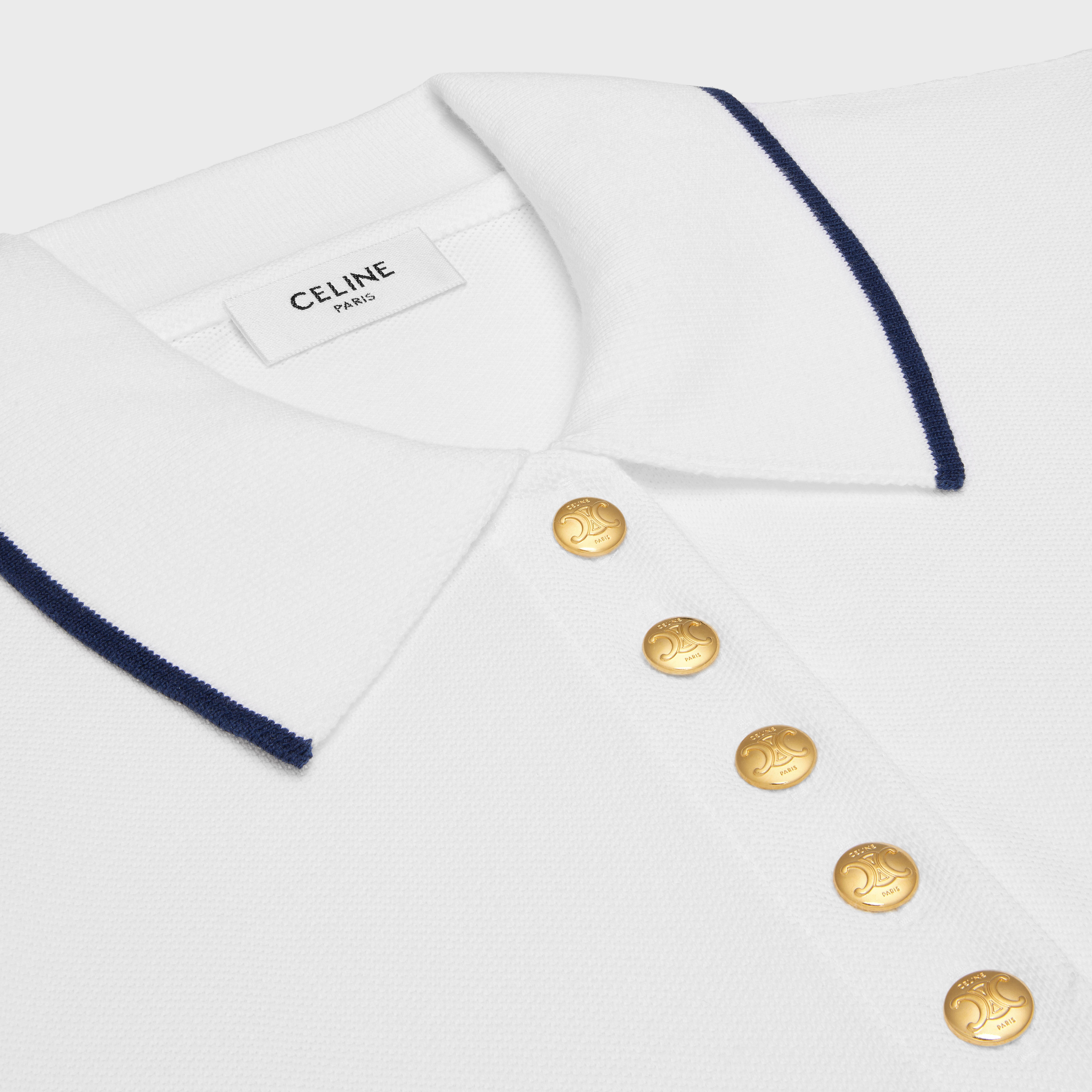 triomphe polo shirt in cotton piqué - 3