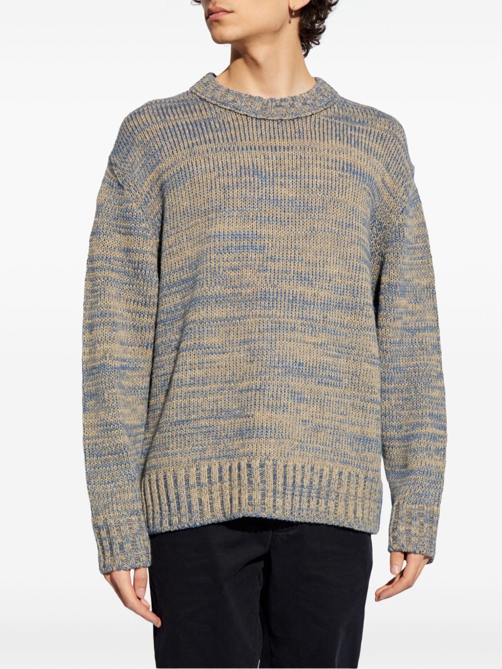 crew-neck marl-knit jumper - 3