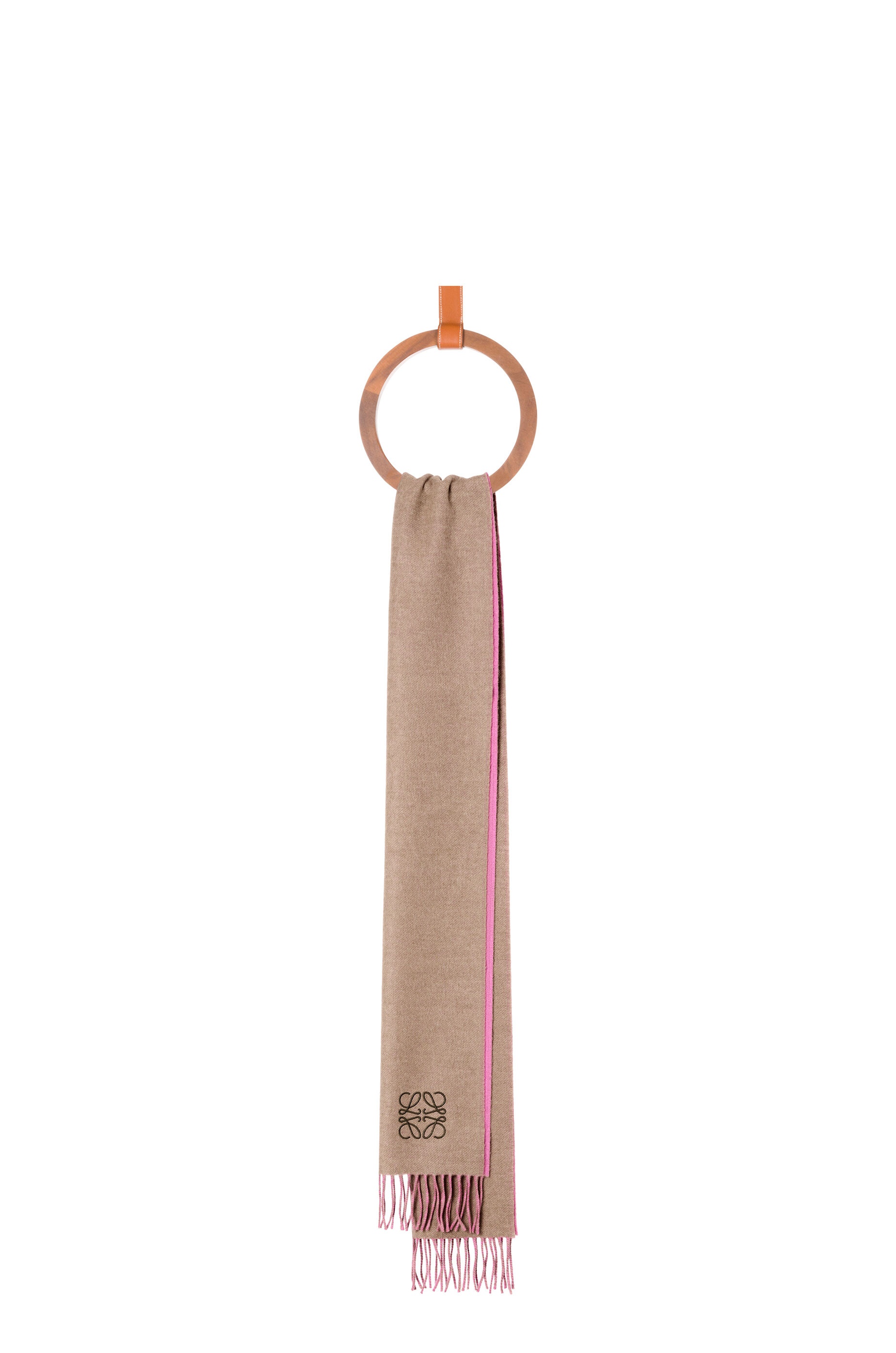 Bicolour scarf in wool and cashmere - 1
