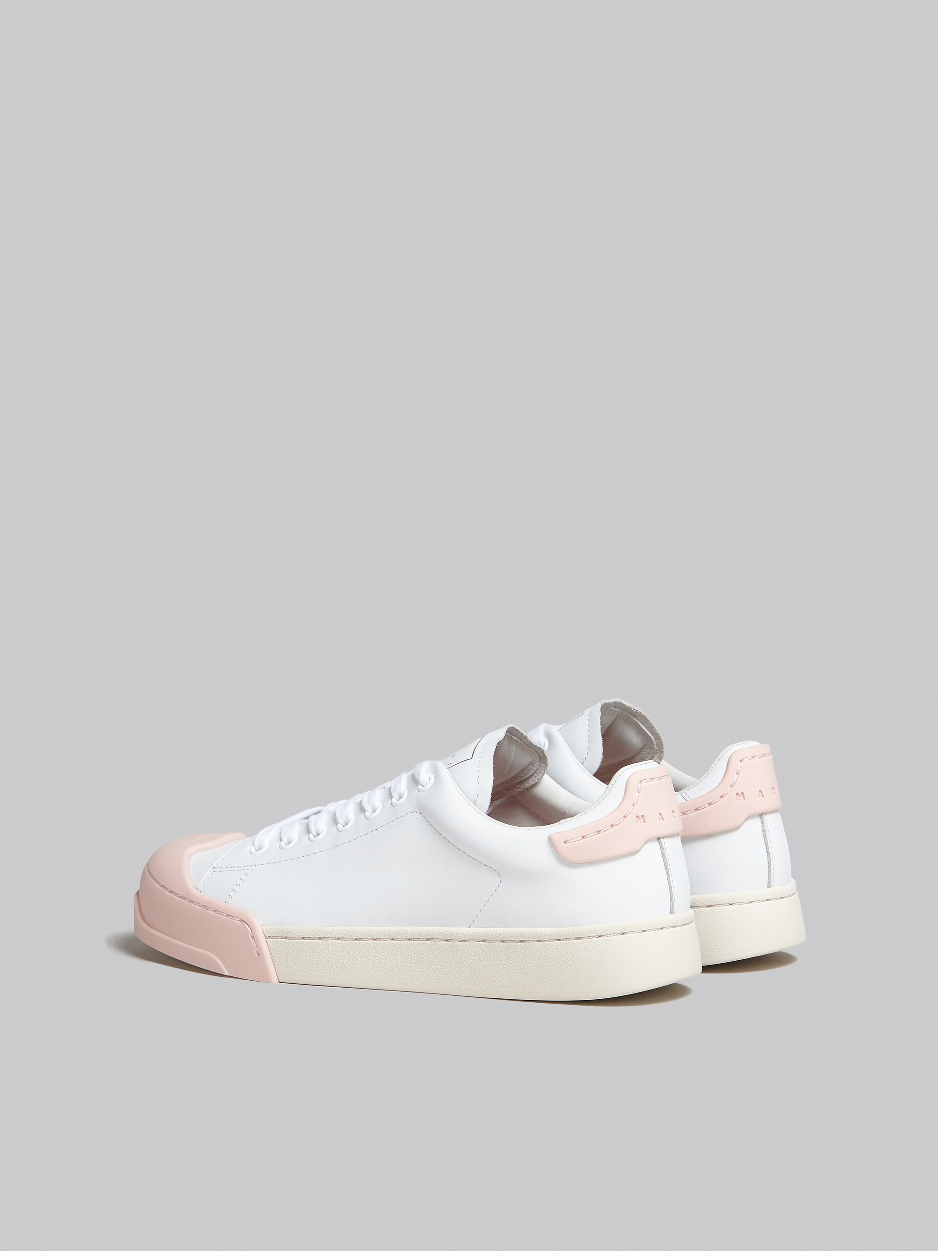 DADA BUMPER SNEAKER IN WHITE AND PINK LEATHER - 3