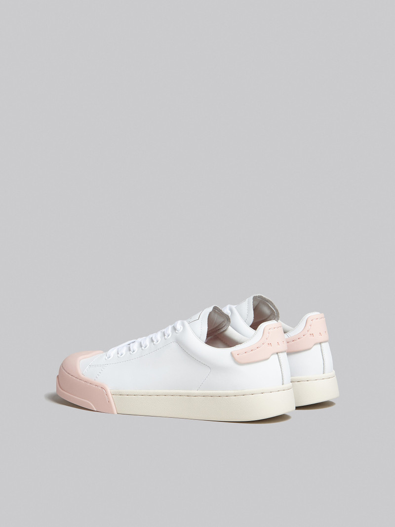 Marni DADA BUMPER SNEAKER IN WHITE AND PINK LEATHER outlook