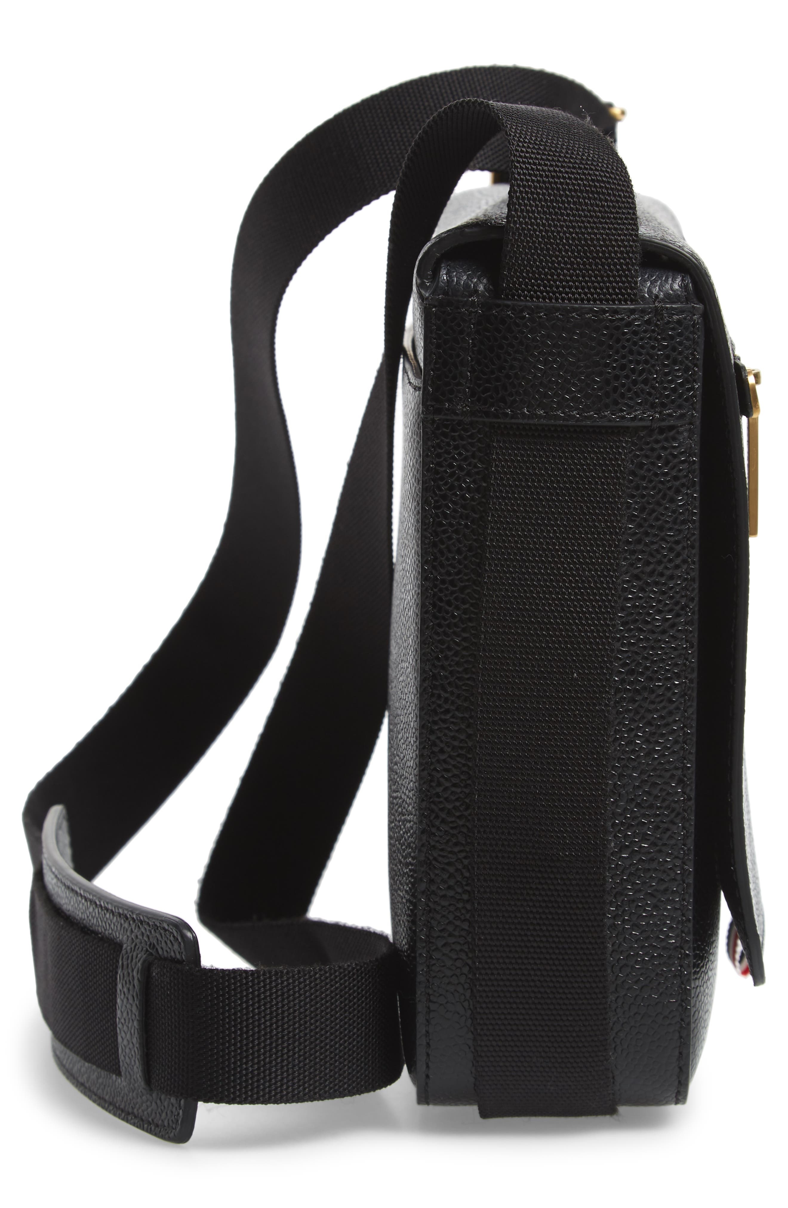 Thom Browne Leather Reporter Bag in Black at Nordstrom - 5