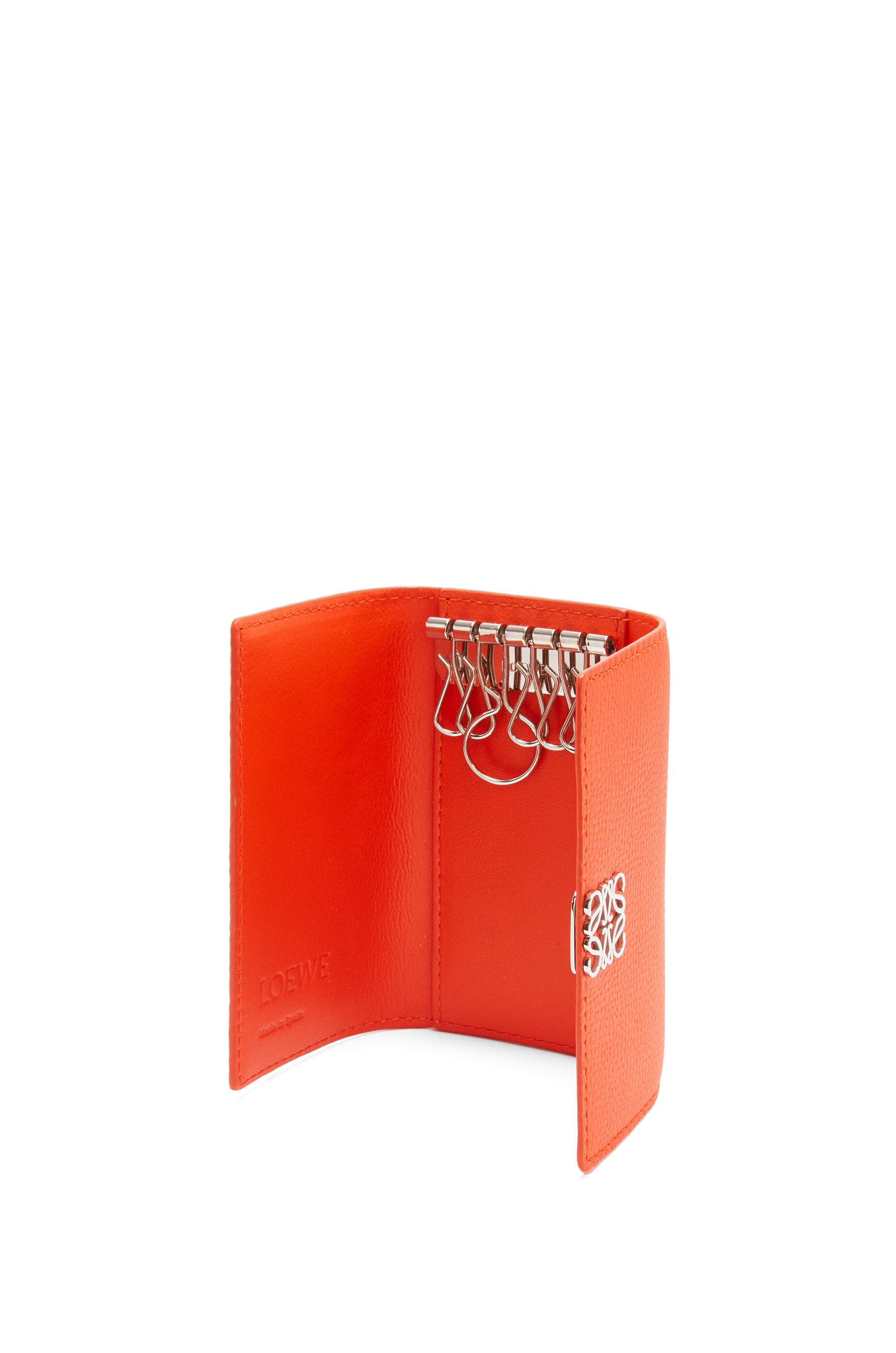 Anagram key case in pebble grain calfskin - 3