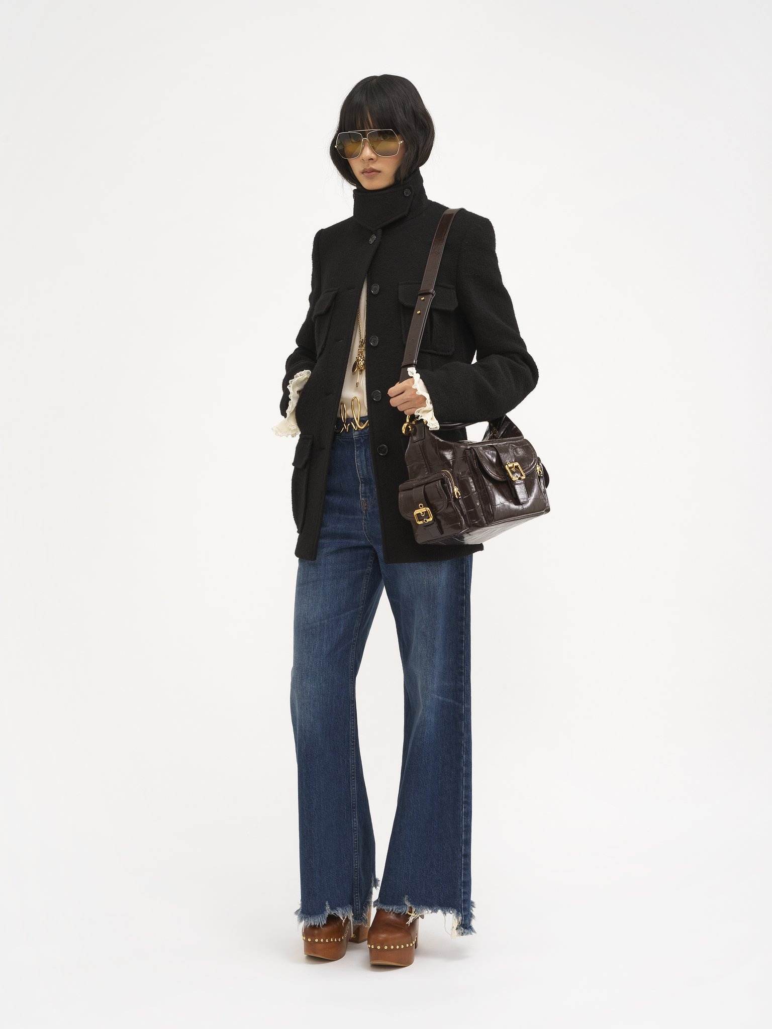 CAMERA BAG IN CROCO-EFFECT LEATHER - 2