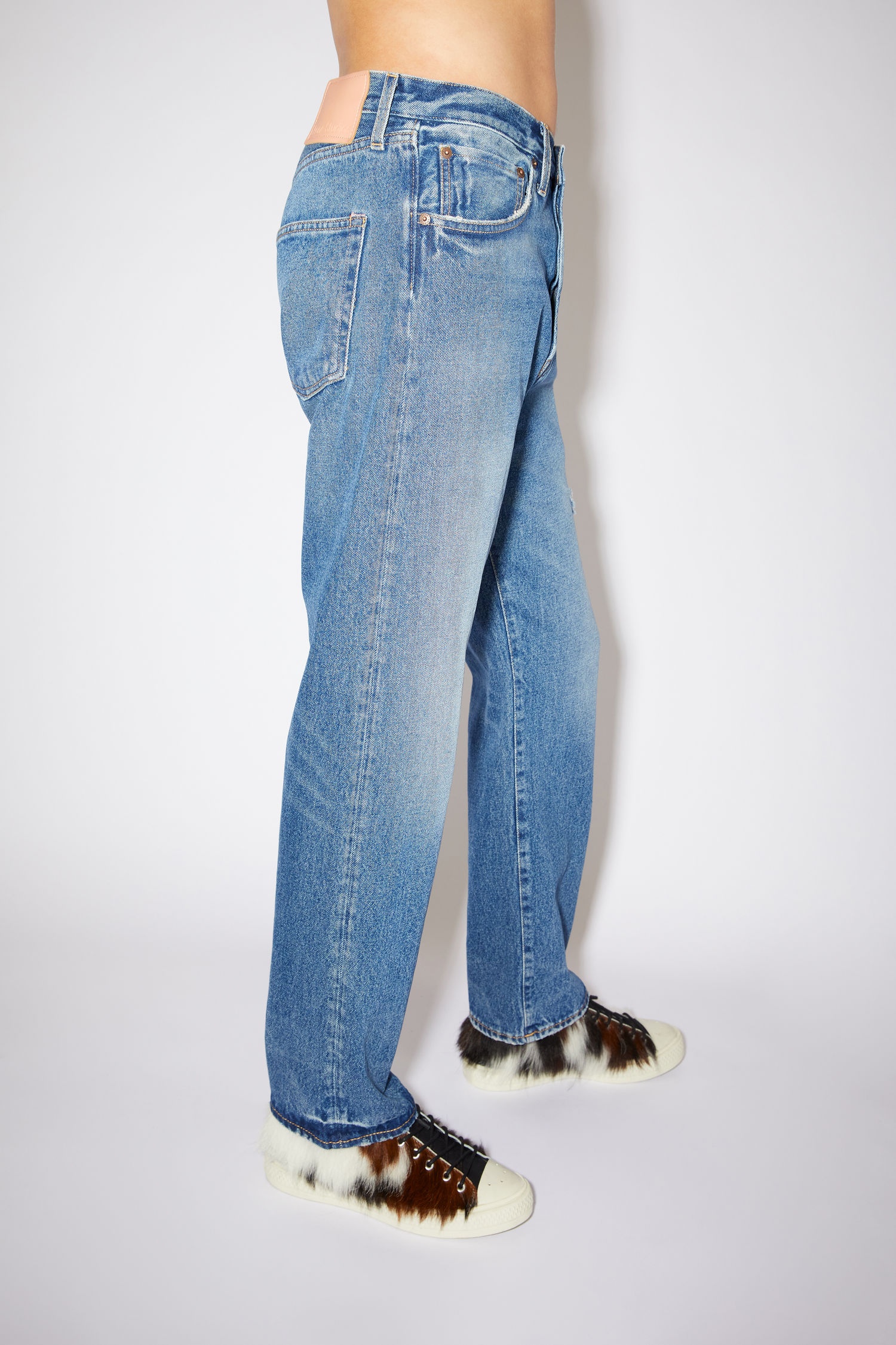 Loose fit jeans - Mid Blue - 4