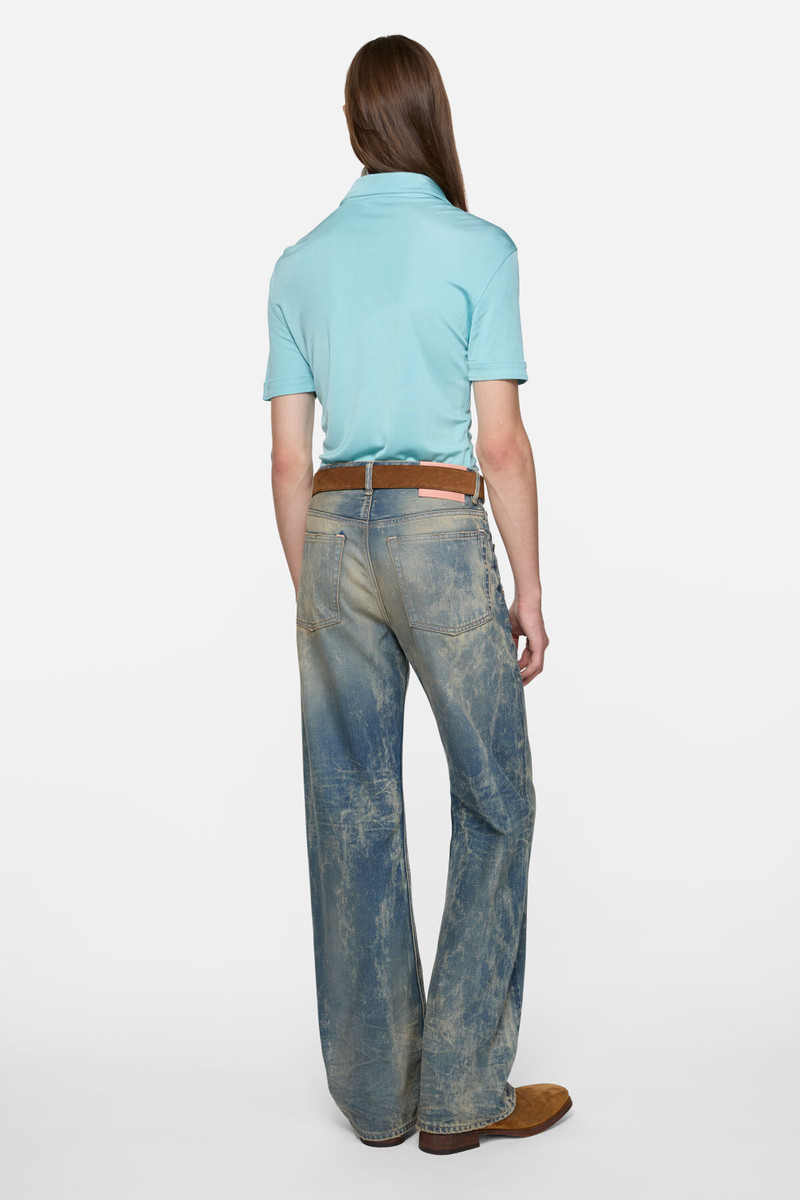 Logo button-up - Aqua blue 3