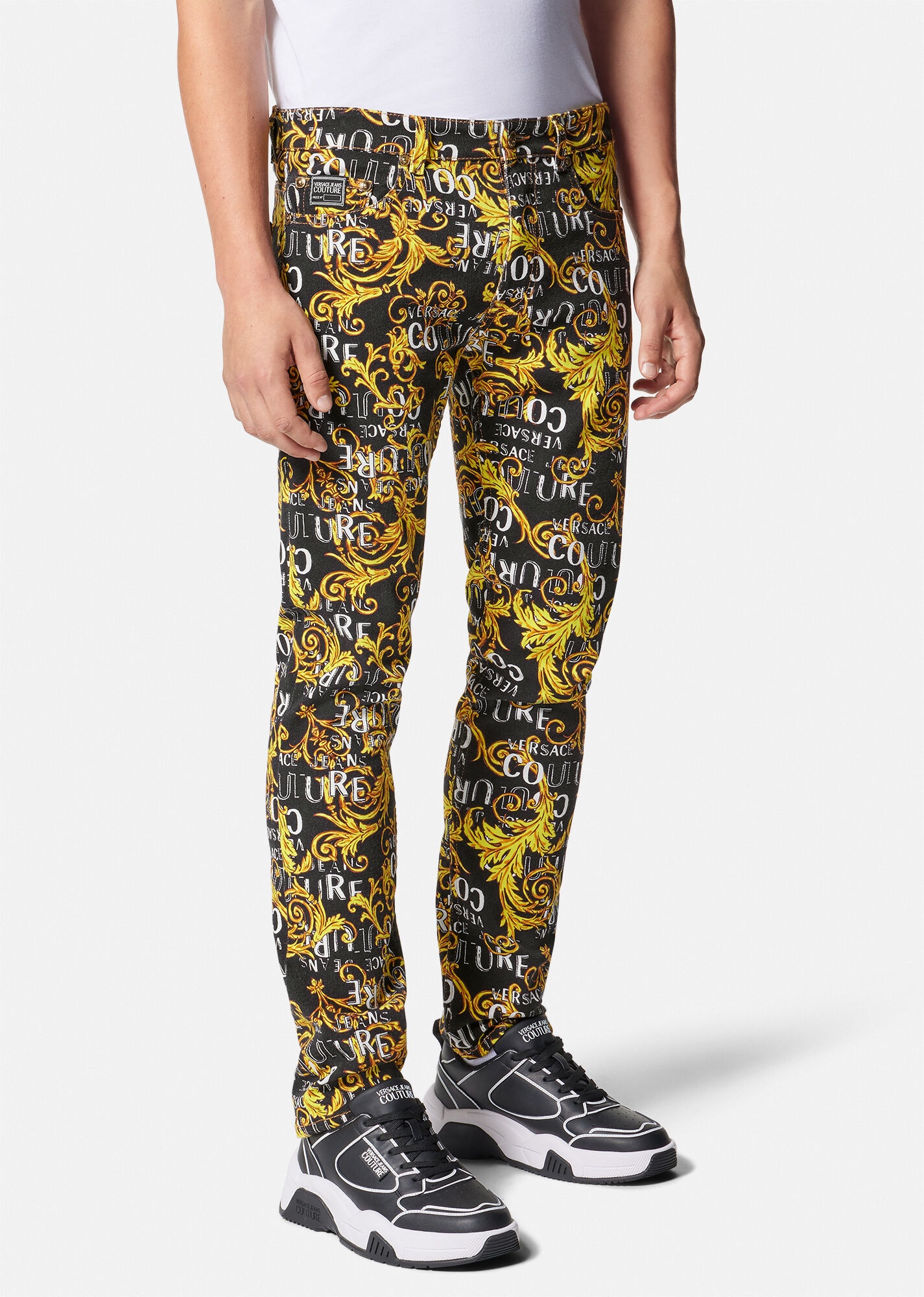 Logo Couture Slim-Fit Jeans - 3