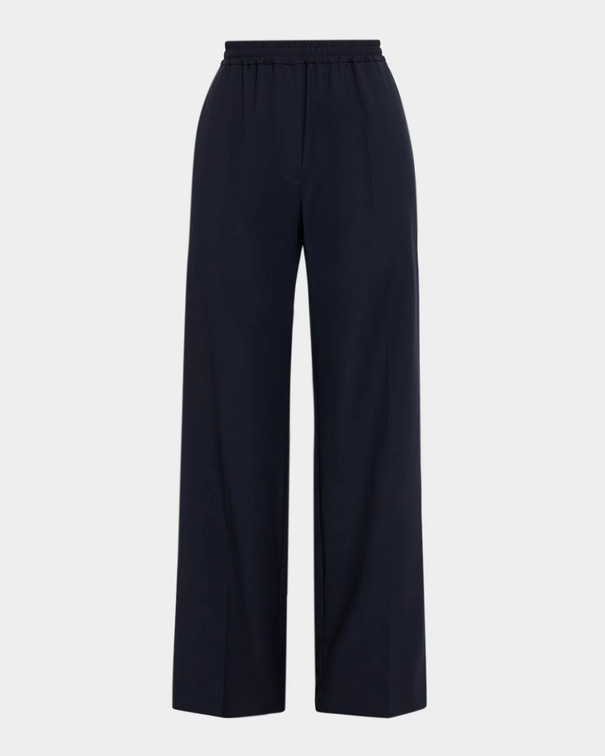 Straight-Leg Stretch Wool Trousers - 1