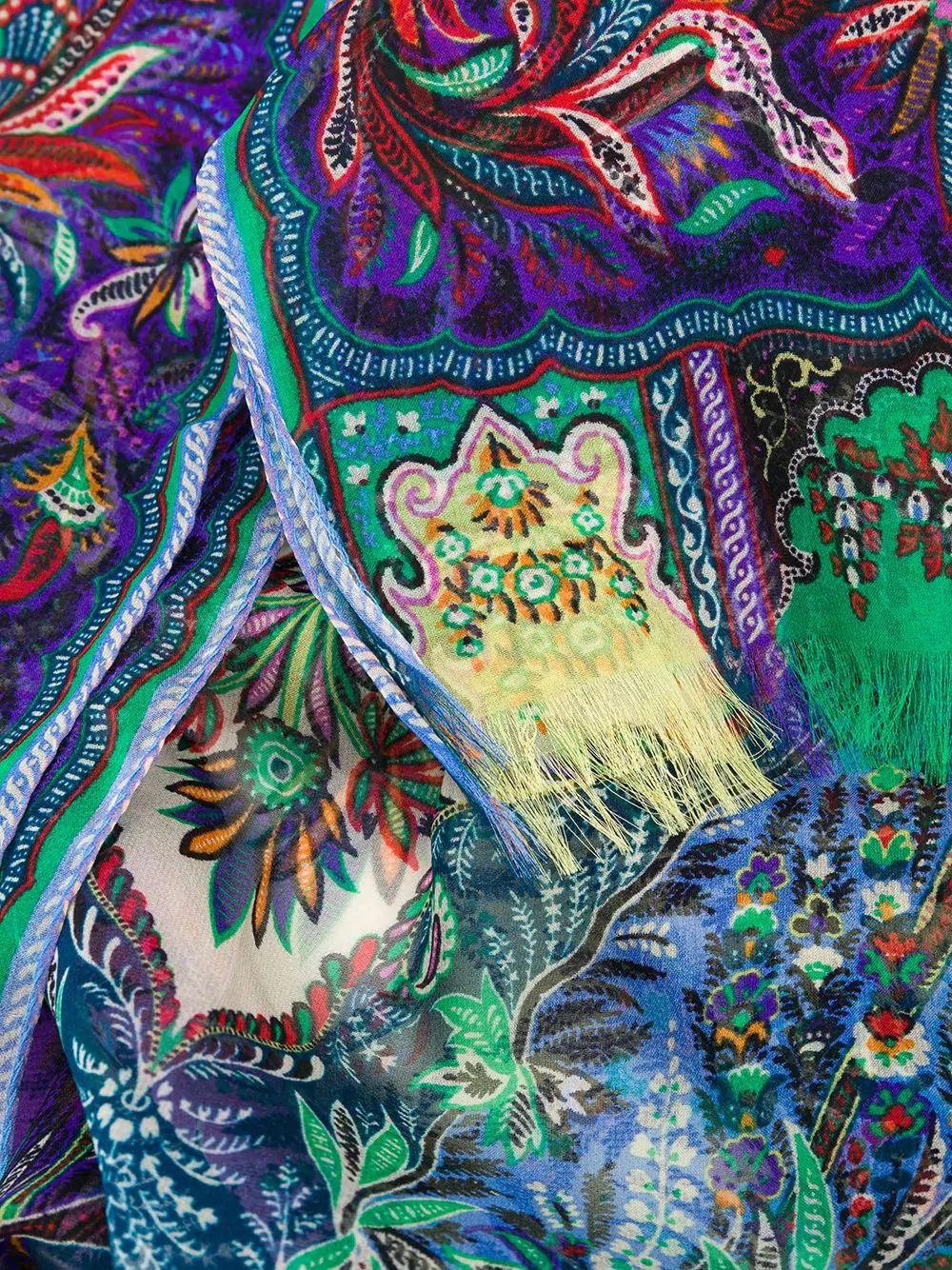 paisley-print silk scarf - 3