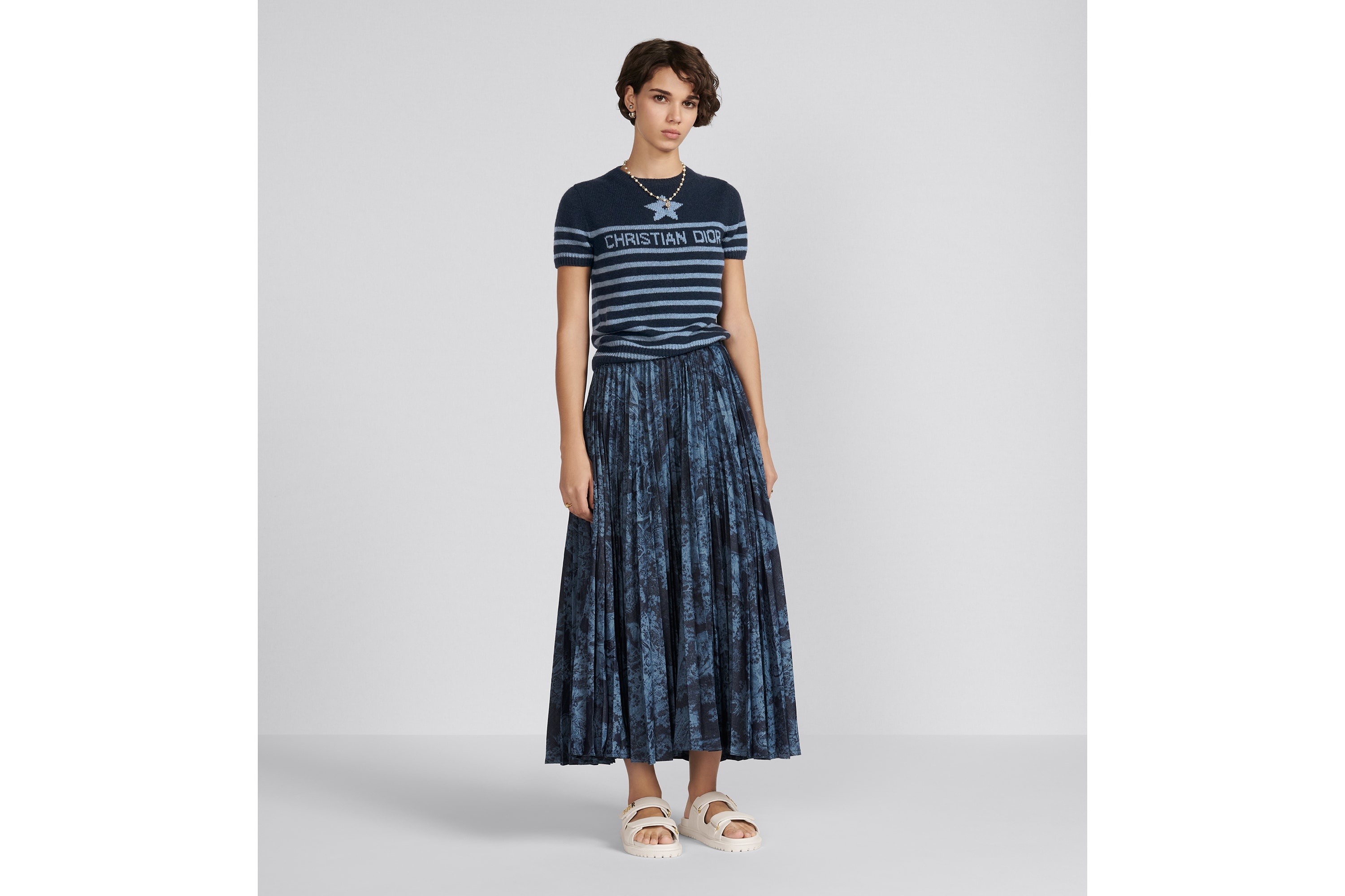 Dioriviera Pleated Mid-Length Skirt - 4