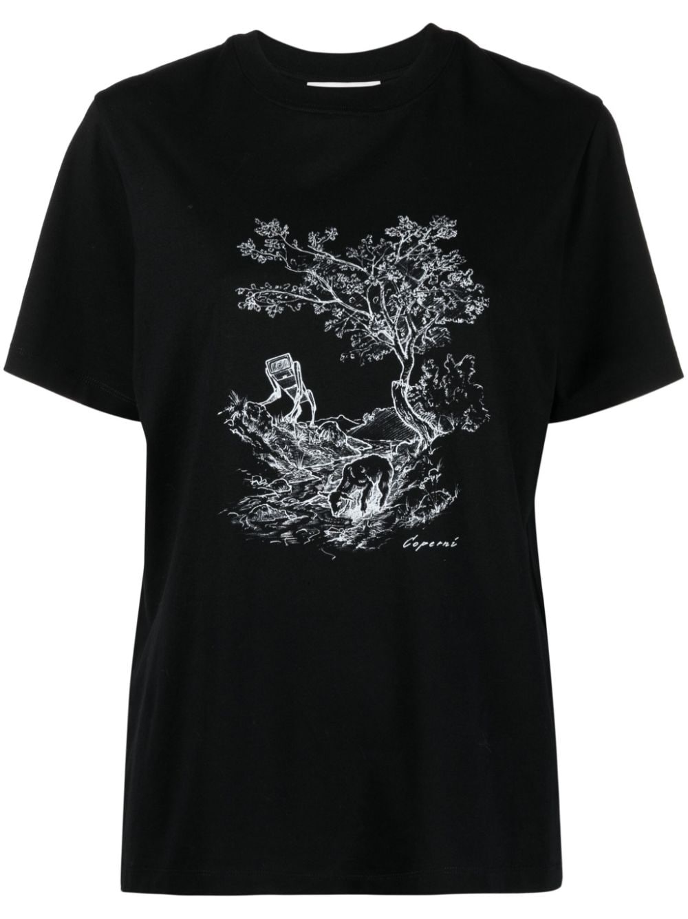 illustration-print cotton T-shirt - 1