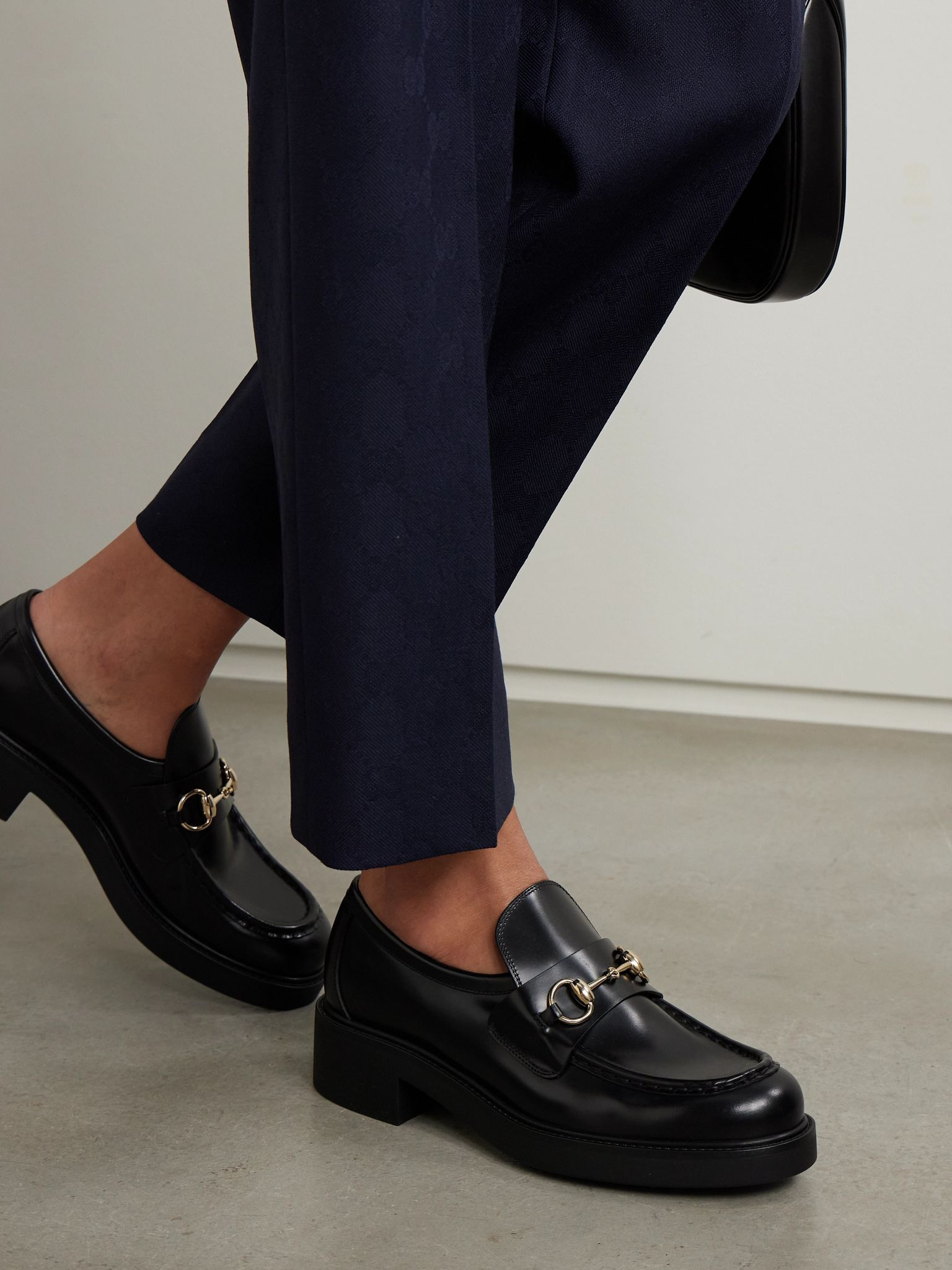 Horsebit-embellished leather loafers Black - 2