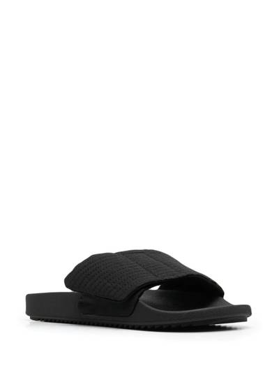 Rick Owens DRKSHDW canvas touch-strap piped slides outlook