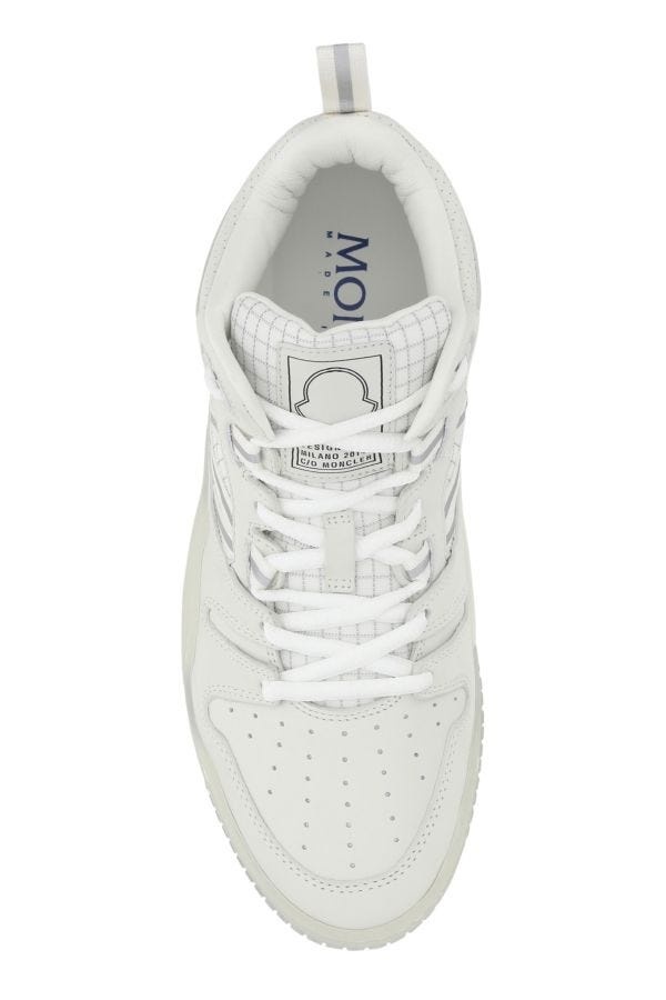 White fabric and nubuk Pivot sneakers - 4