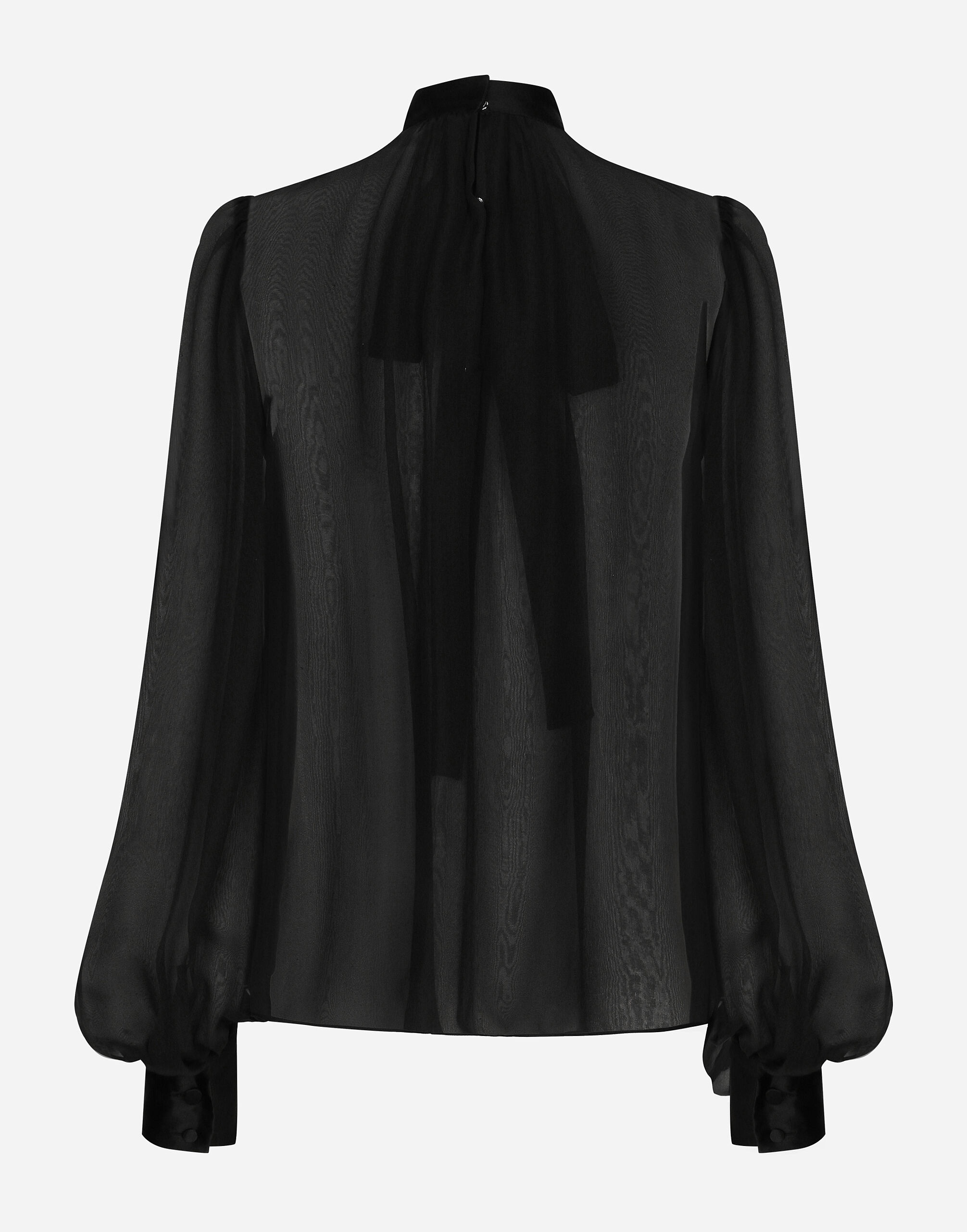 Silk chiffon pussy-bow blouse - 2