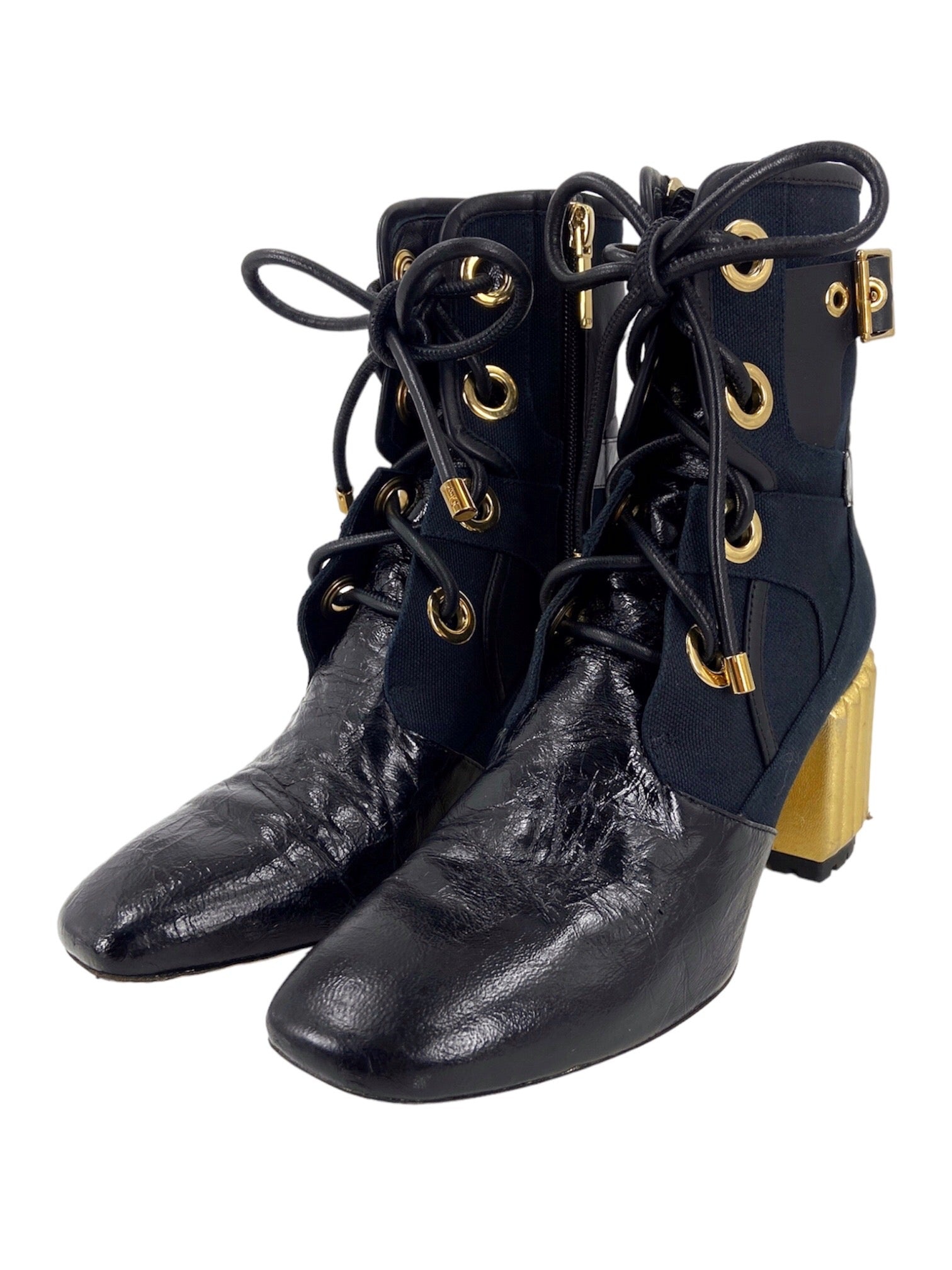 Christian Dior 2017 Glorious Belted Lambskin Leather Boots 37 - 1