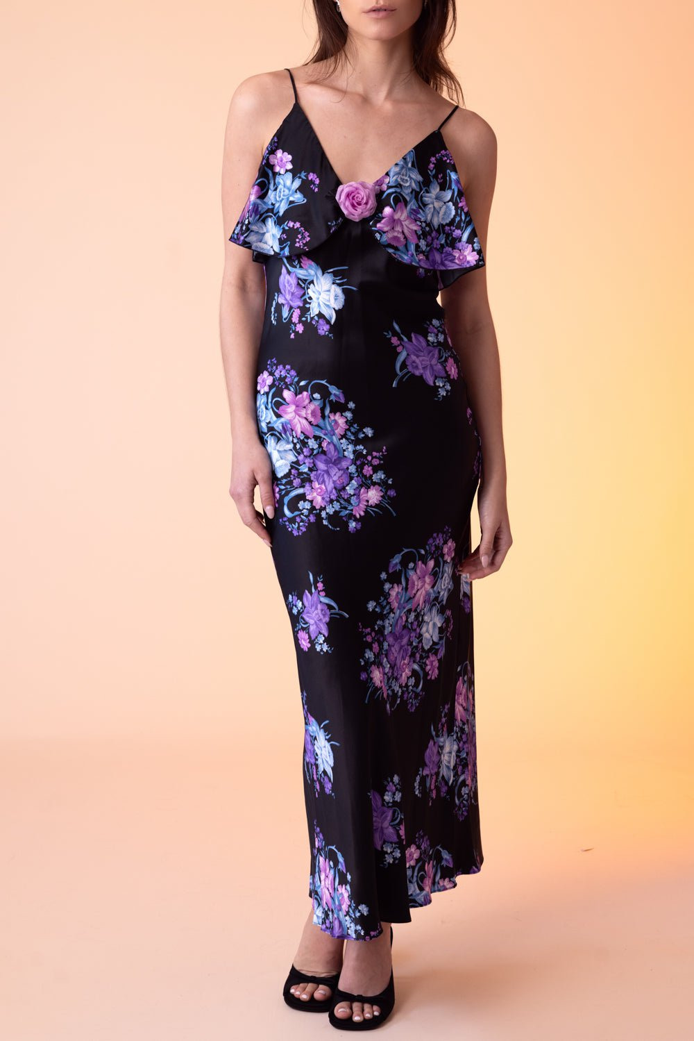 Floral Ruffle Midi Dress - 2