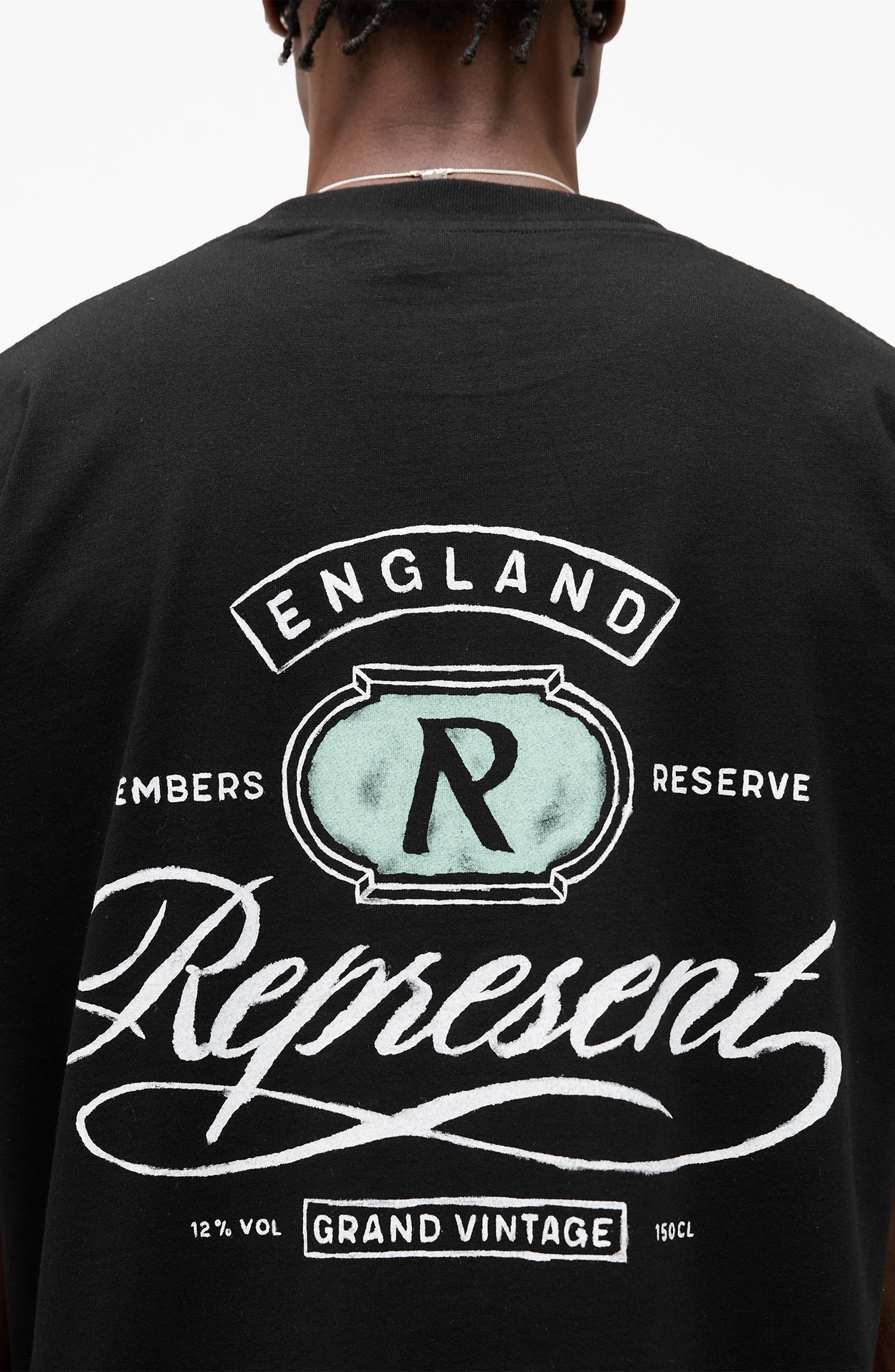 Represent Grand Vintage Graphic T-Shirt in Jet Black at Nordstrom - 4