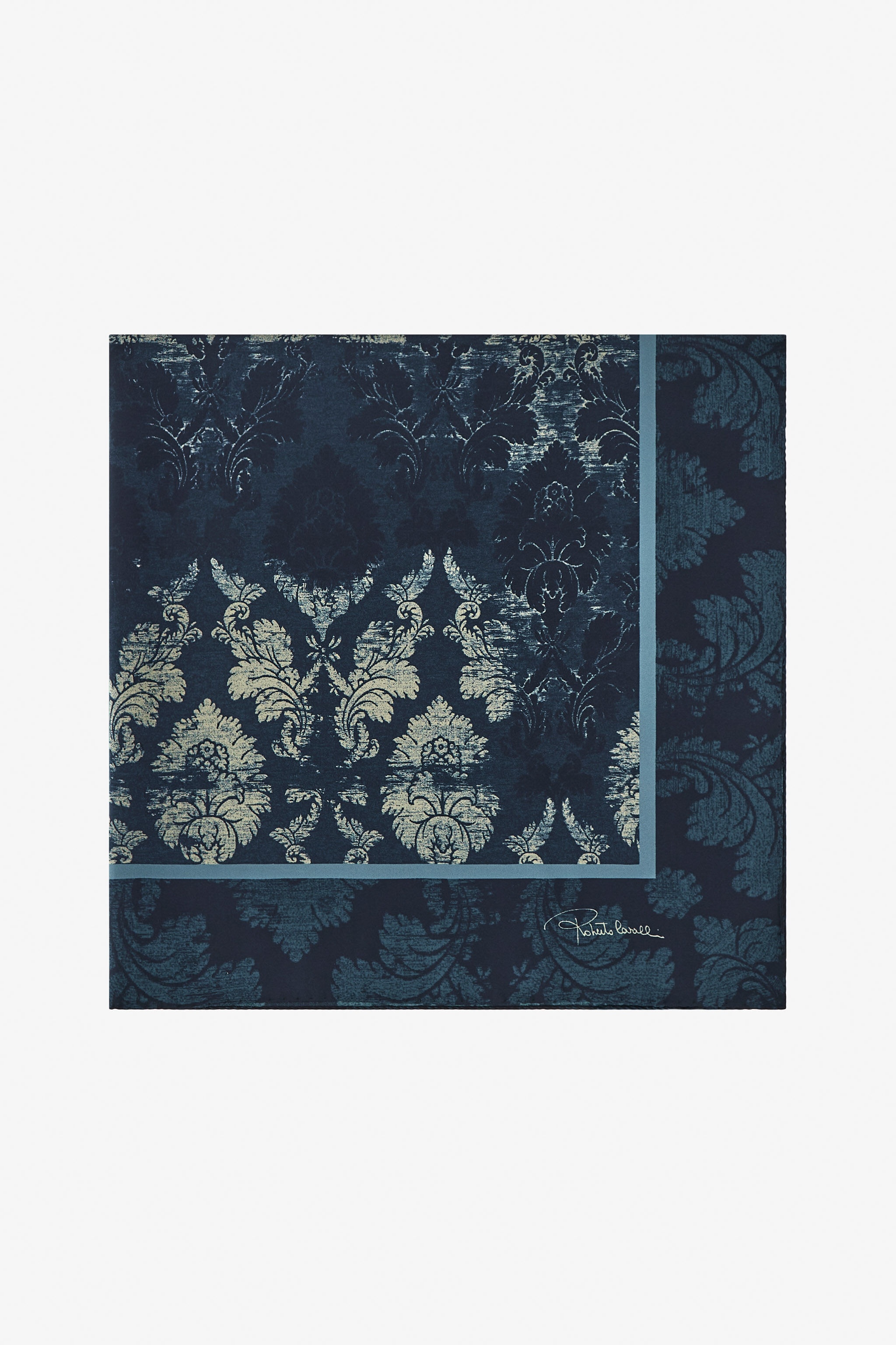Silk Scarf with Brocade Print - 2