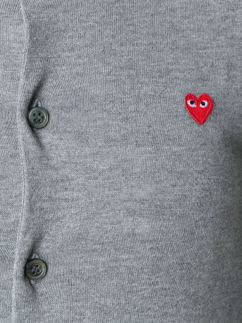 mini heart logo cardigan - 5