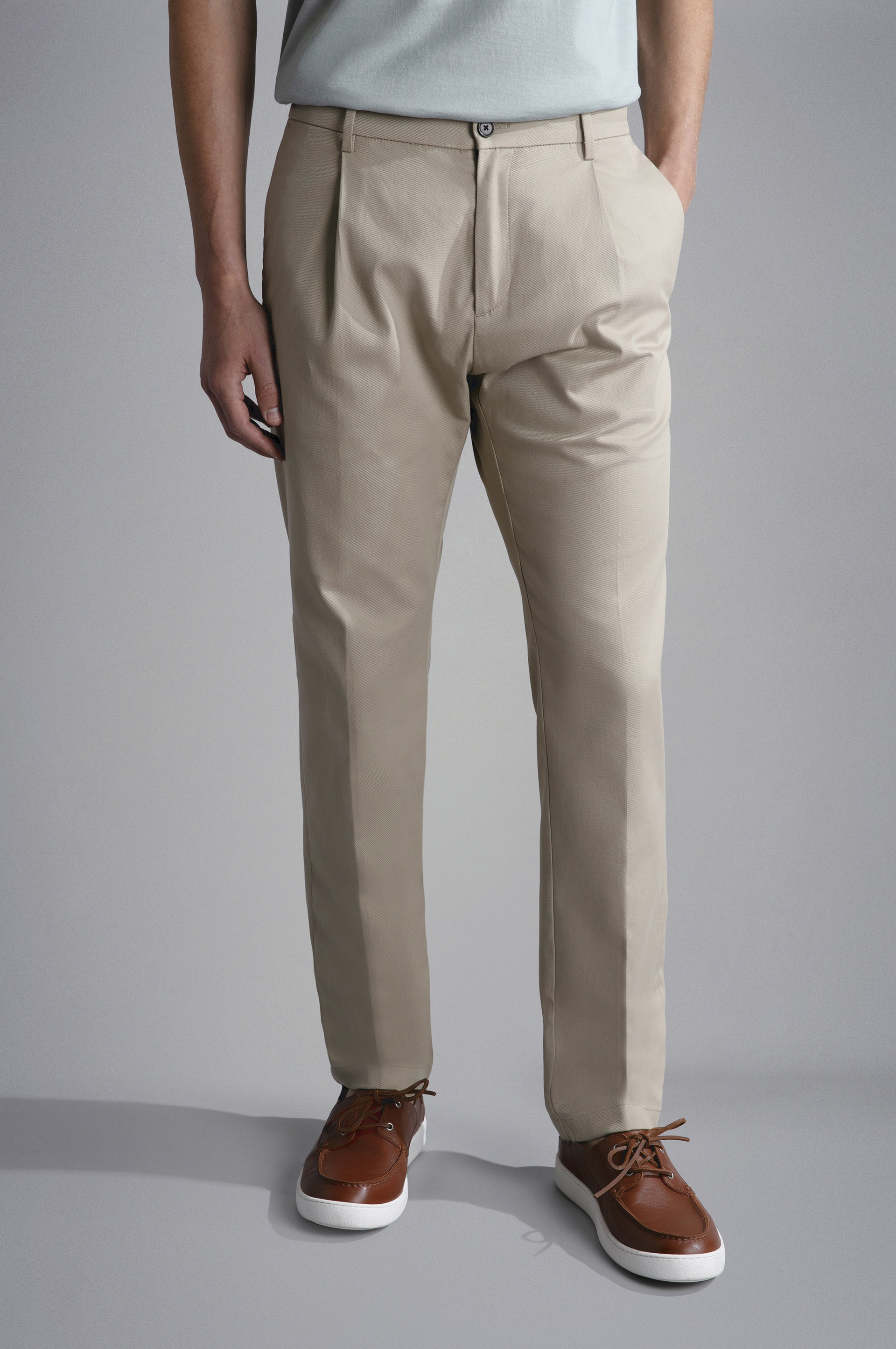 COTTON STRETCH CHINO TROUSERS - 6