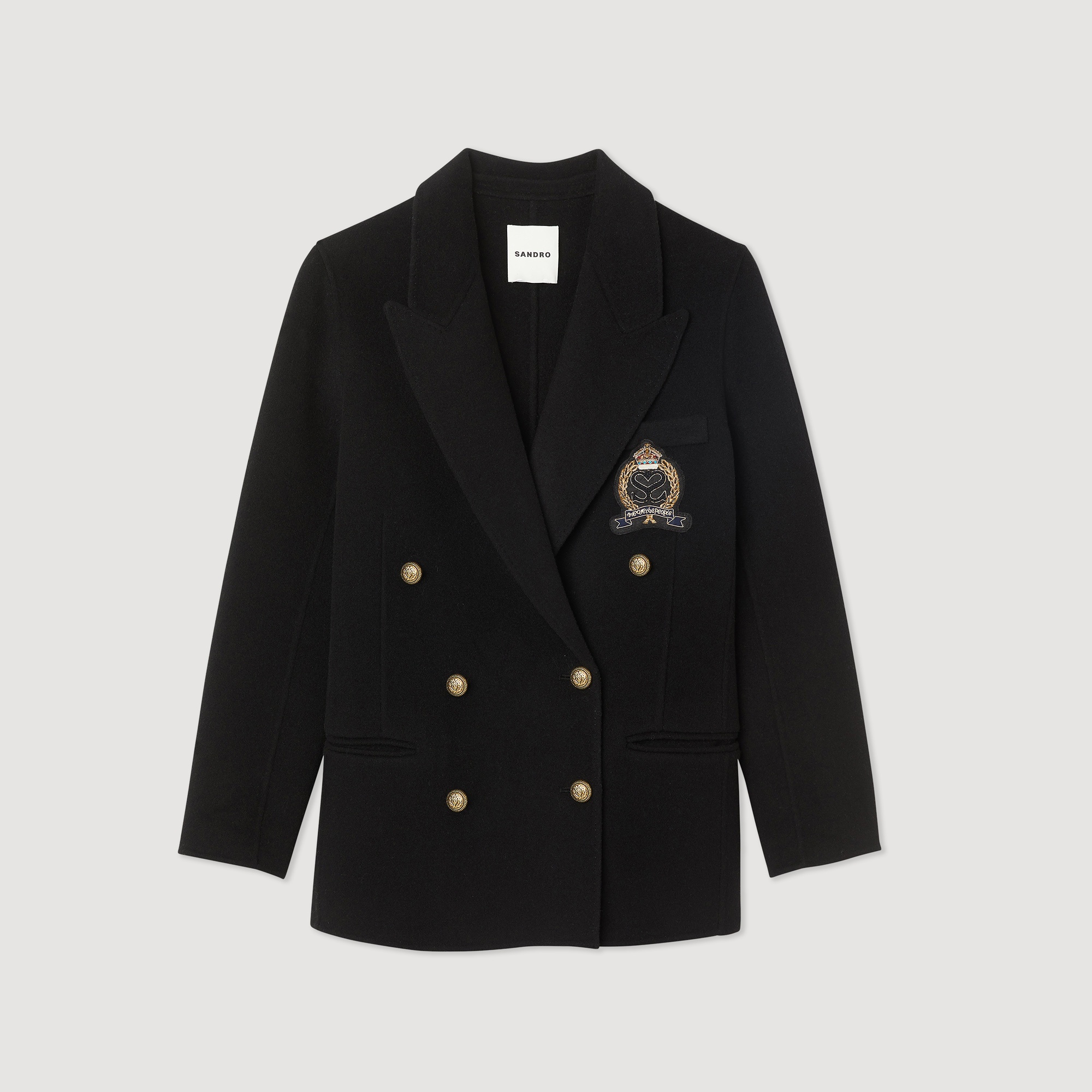 Wool blazer with a patch - 1