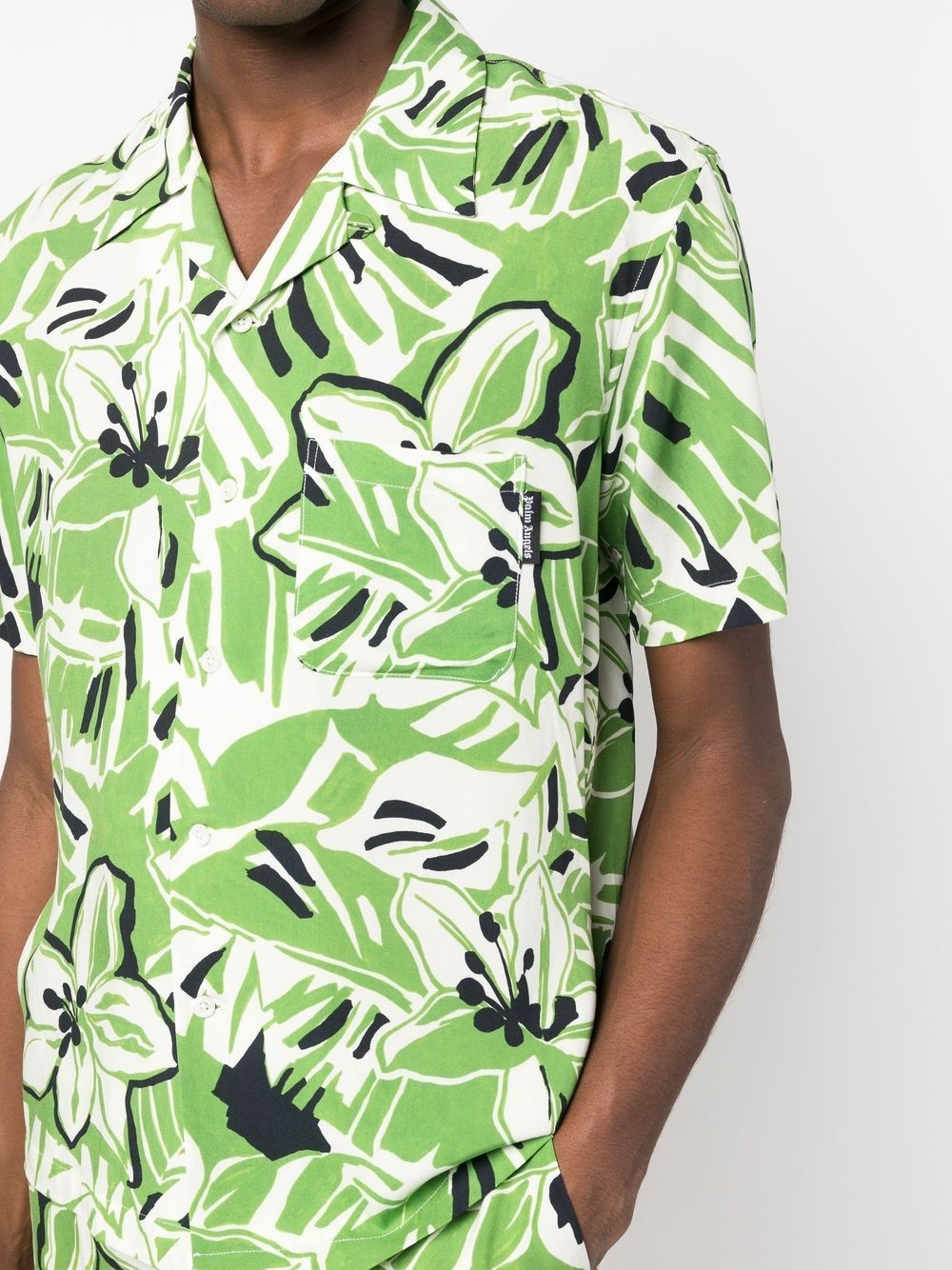 floral-print short-sleeved shirt - 5