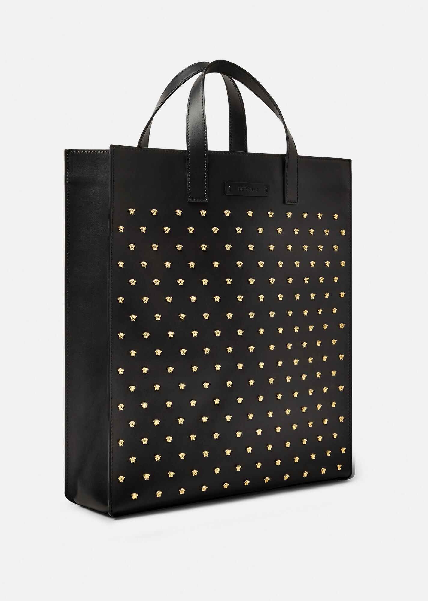 Medusa Stud Leather Tote Bag - 3