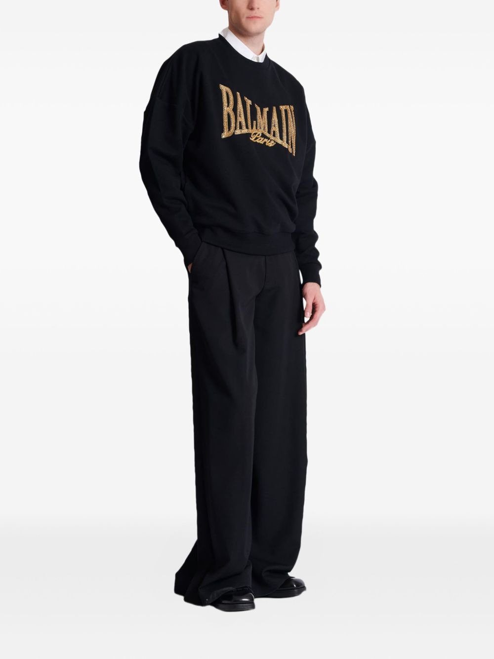 embellished-logo sweatshirt - 3