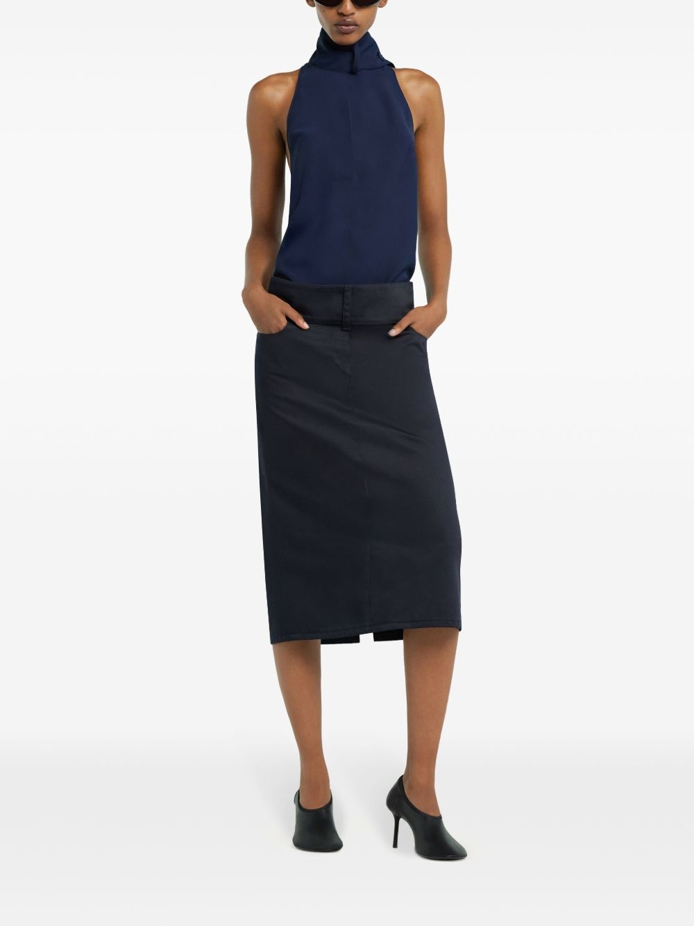 belted midi skirt - 2