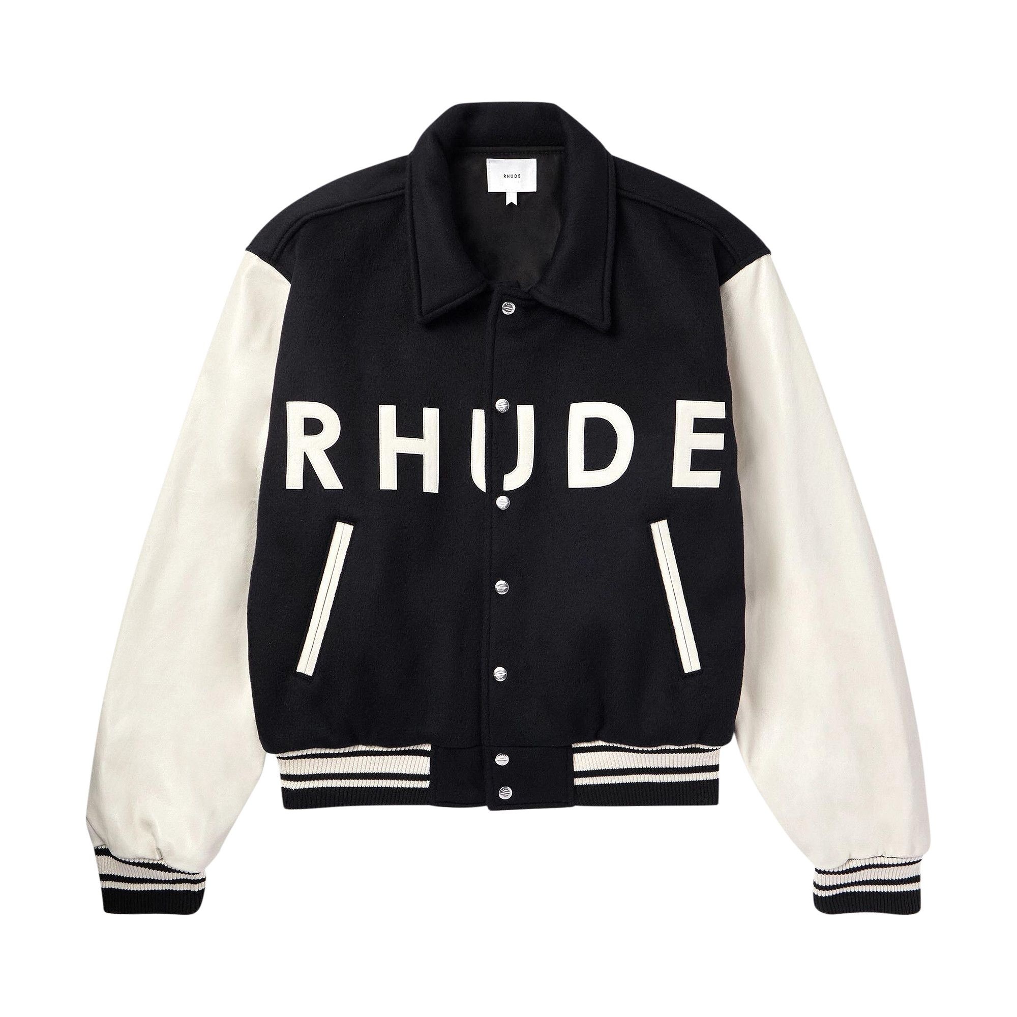 Rhude Collegiate Jacket 'Black/Cream' - 1