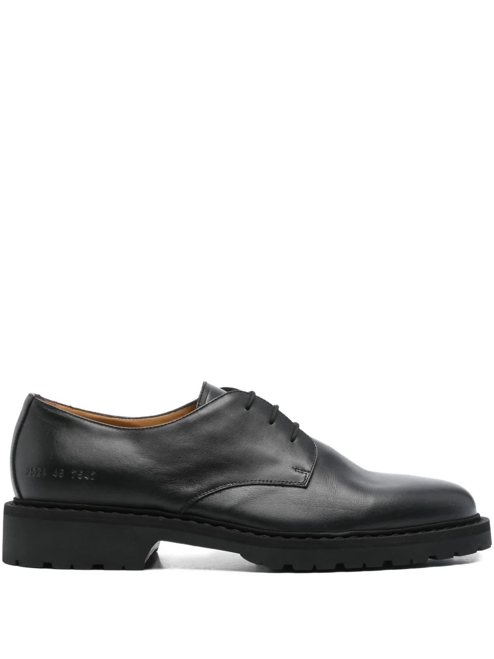 leather lace-up derby shoes - 1