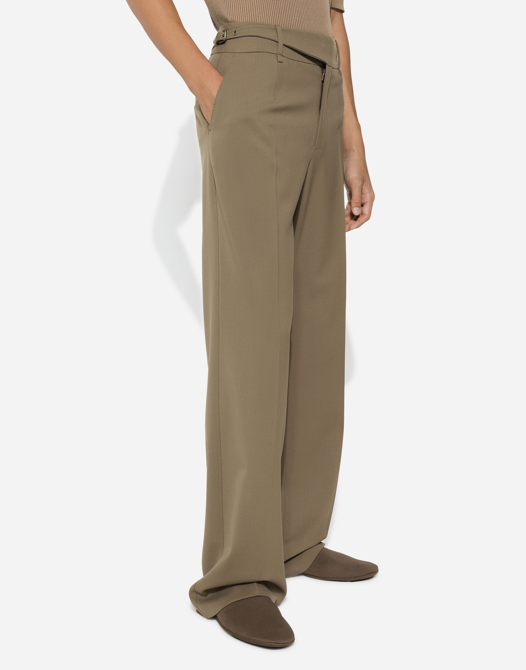 Tailored two-way stretch twill pants - 4