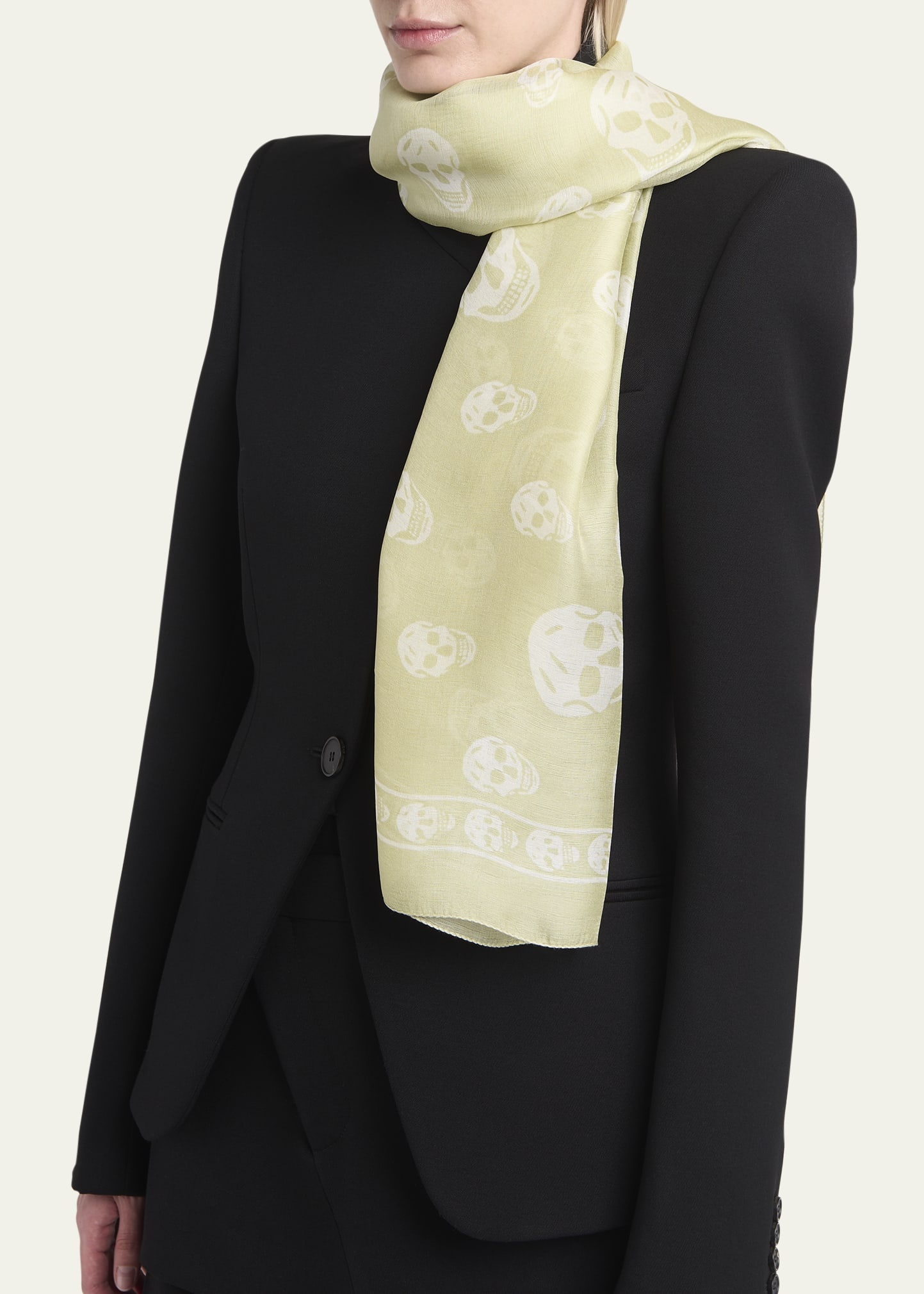 Classic Skull Silk Scarf - 3