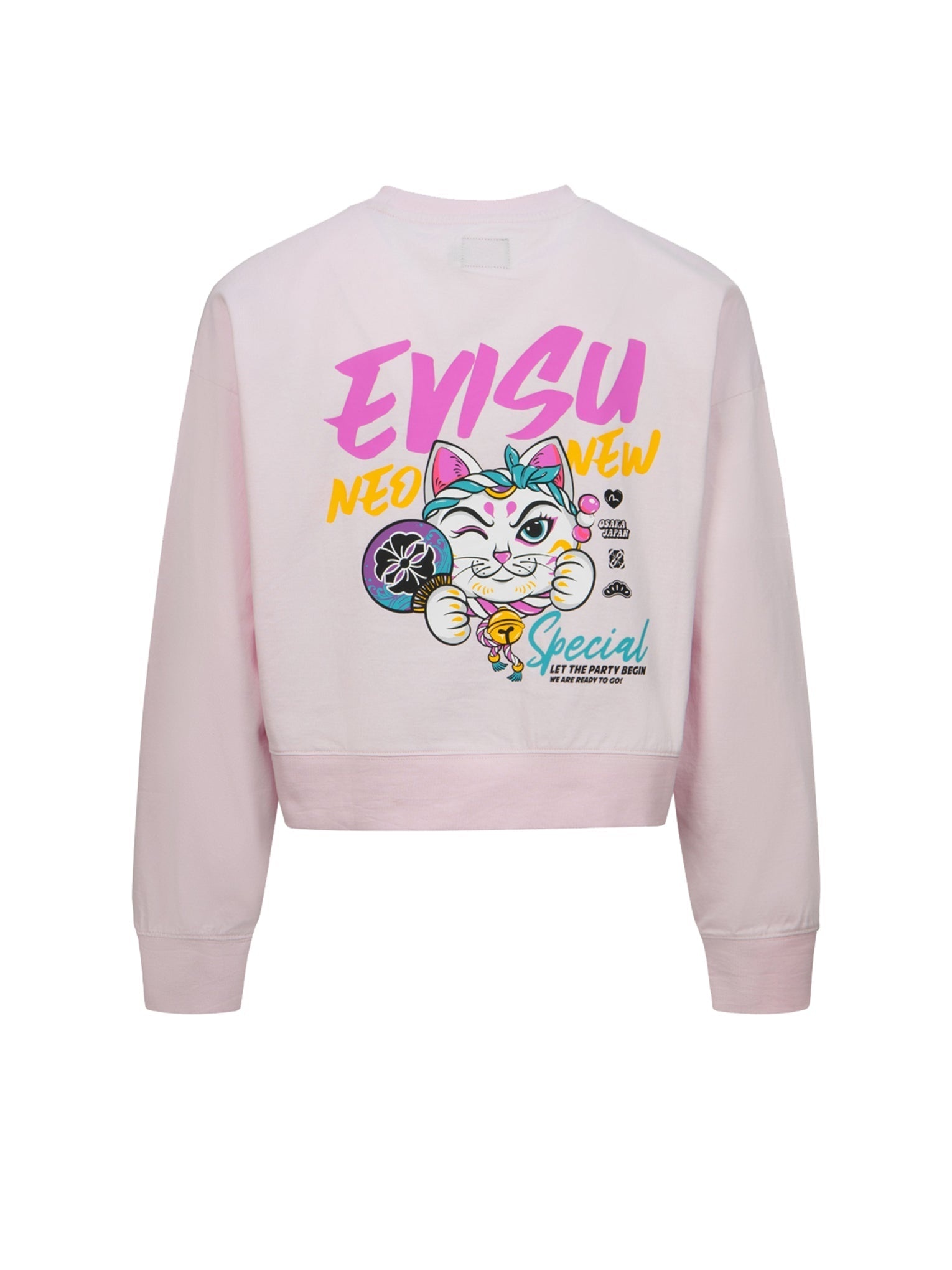 FORTUNE CAT PRINT CROPPED SWEATSHIRT - 12
