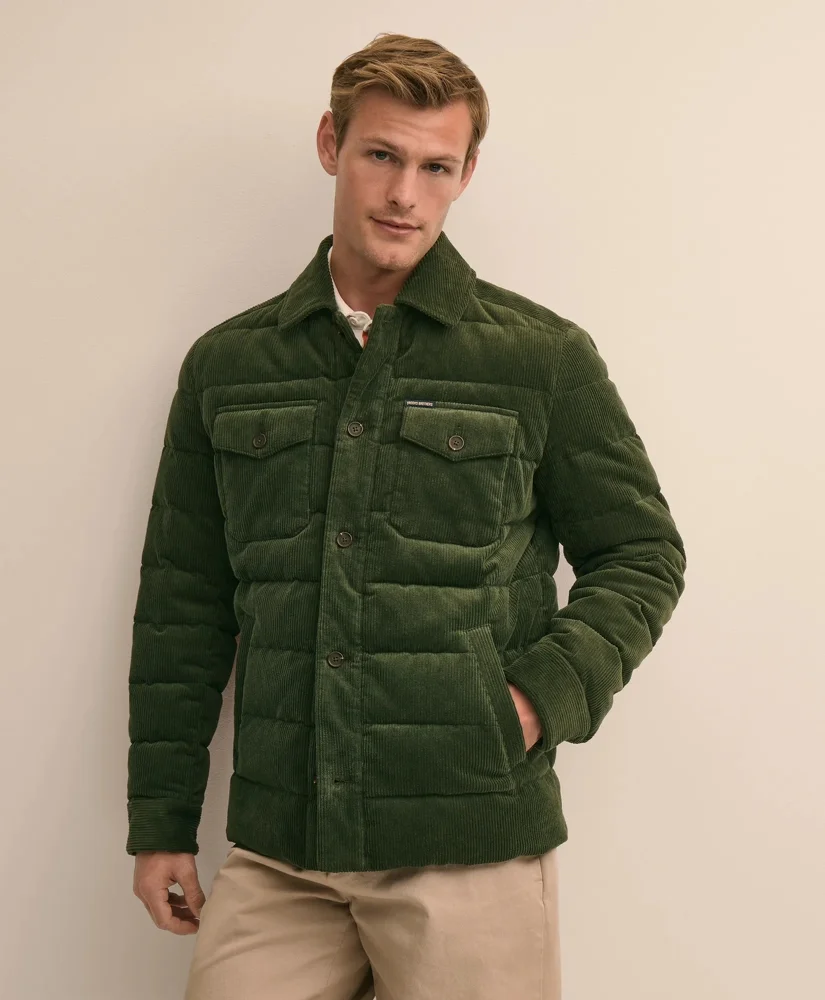 Cotton Wide-Wale Quilted Corduroy Jacket - 1
