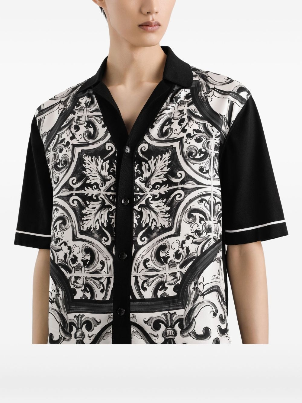 Majolica-print shirt - 4