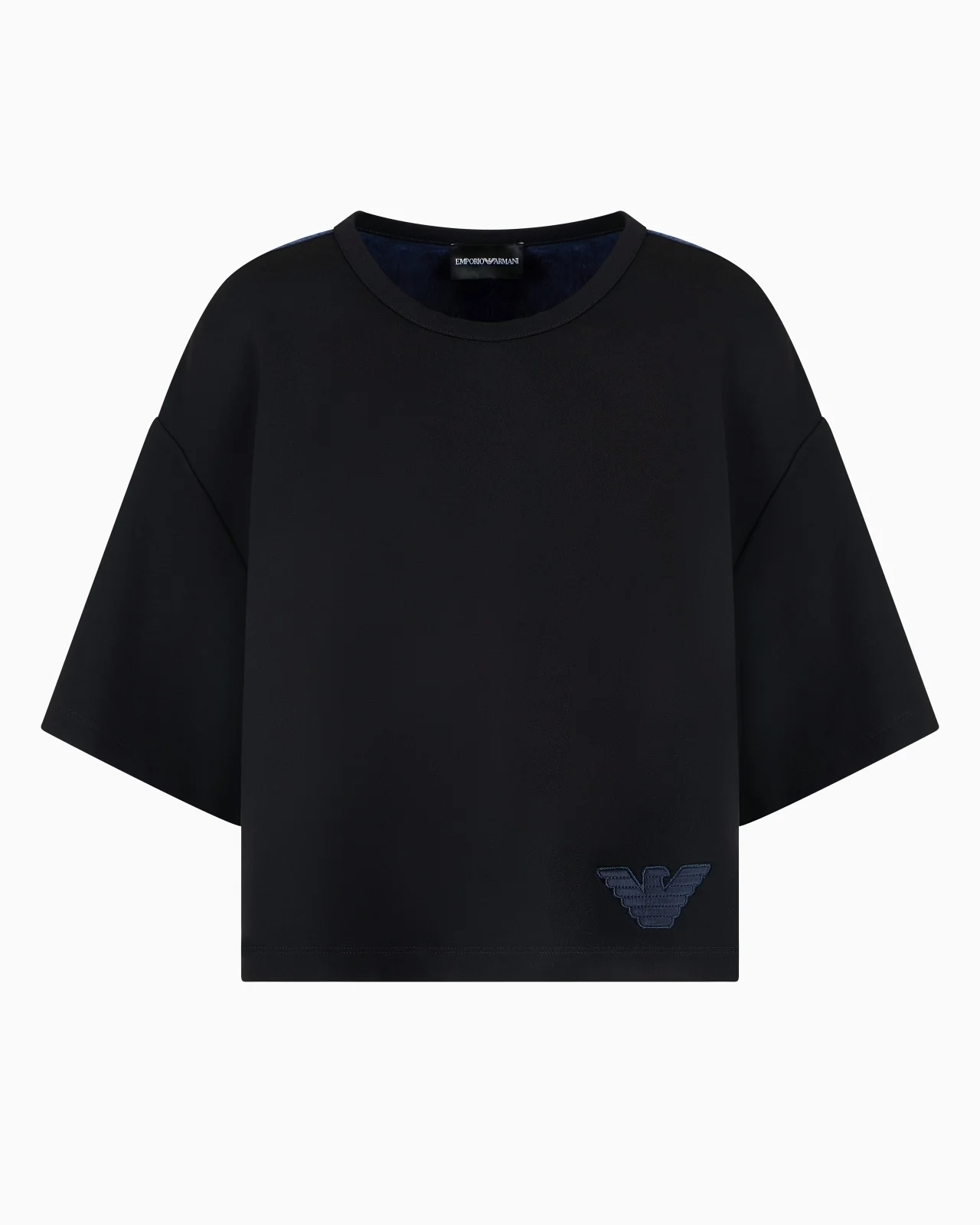 SHORT-SLEEVED INTERLOCK JERSEY SWEATSHIRT - 1