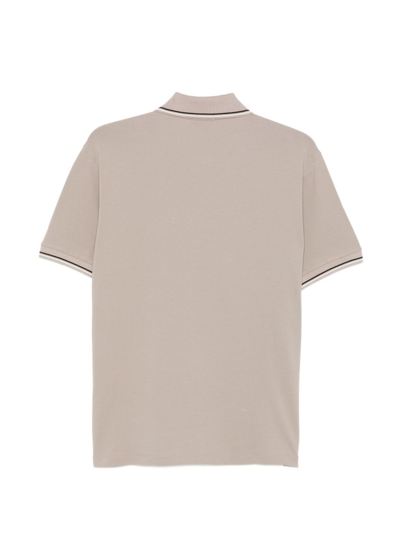 EMPORIO ARMANI piped cotton polo shirt outlook