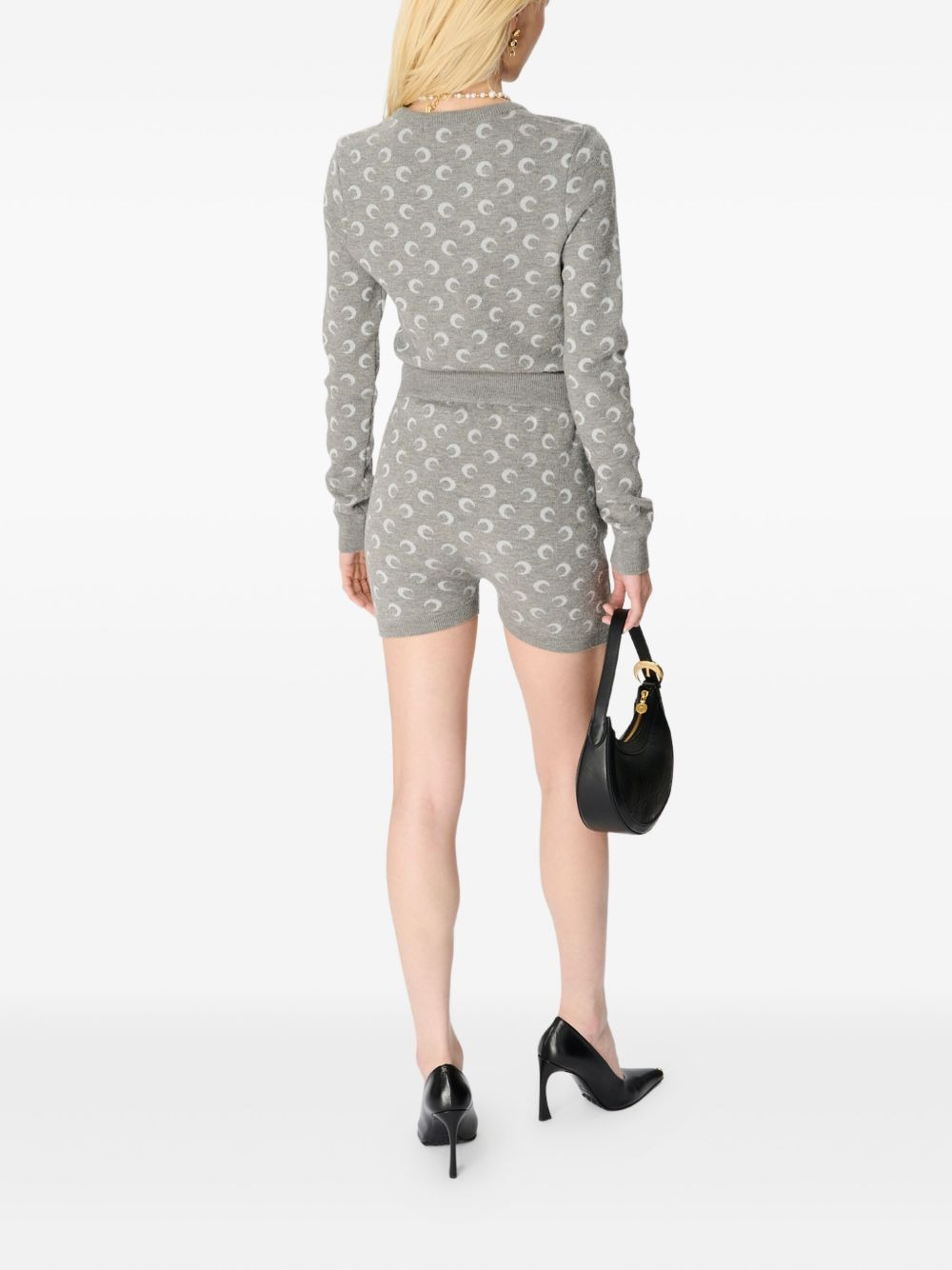moon-jacquard crew-neck sweater - 3